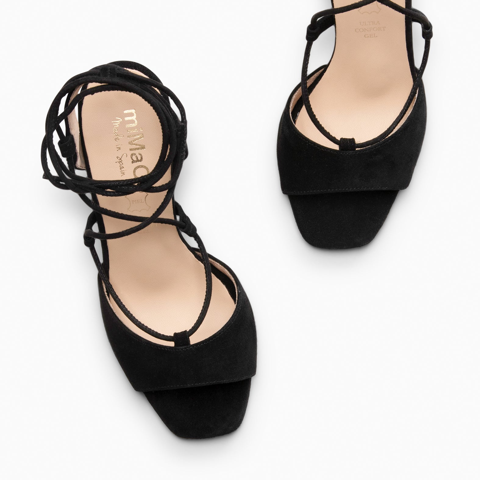 MÓNICA - BLACK ELEGANT HEELED SANDALS