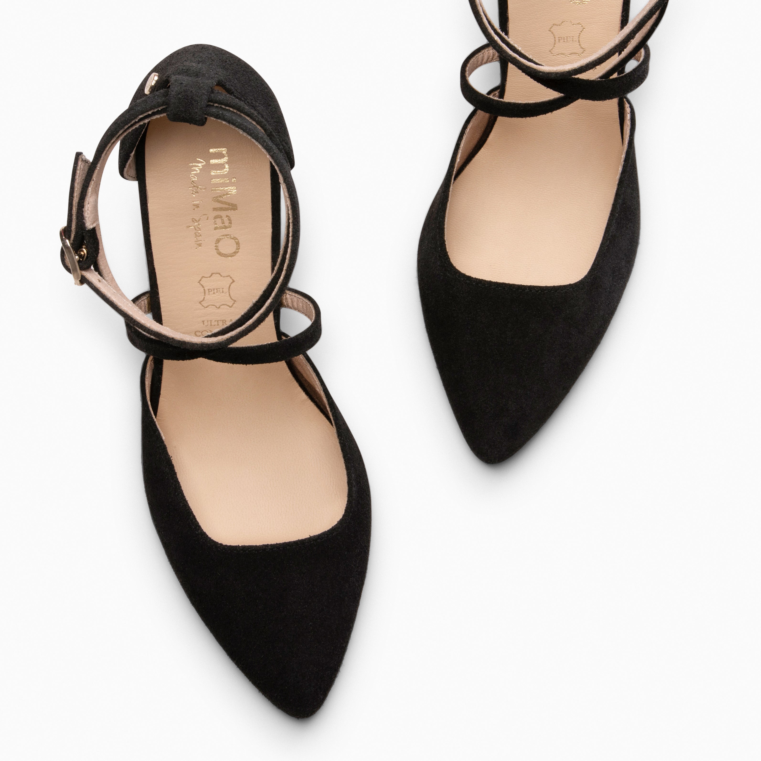 ARIEL - BLACK WIDE HEEL SHOE