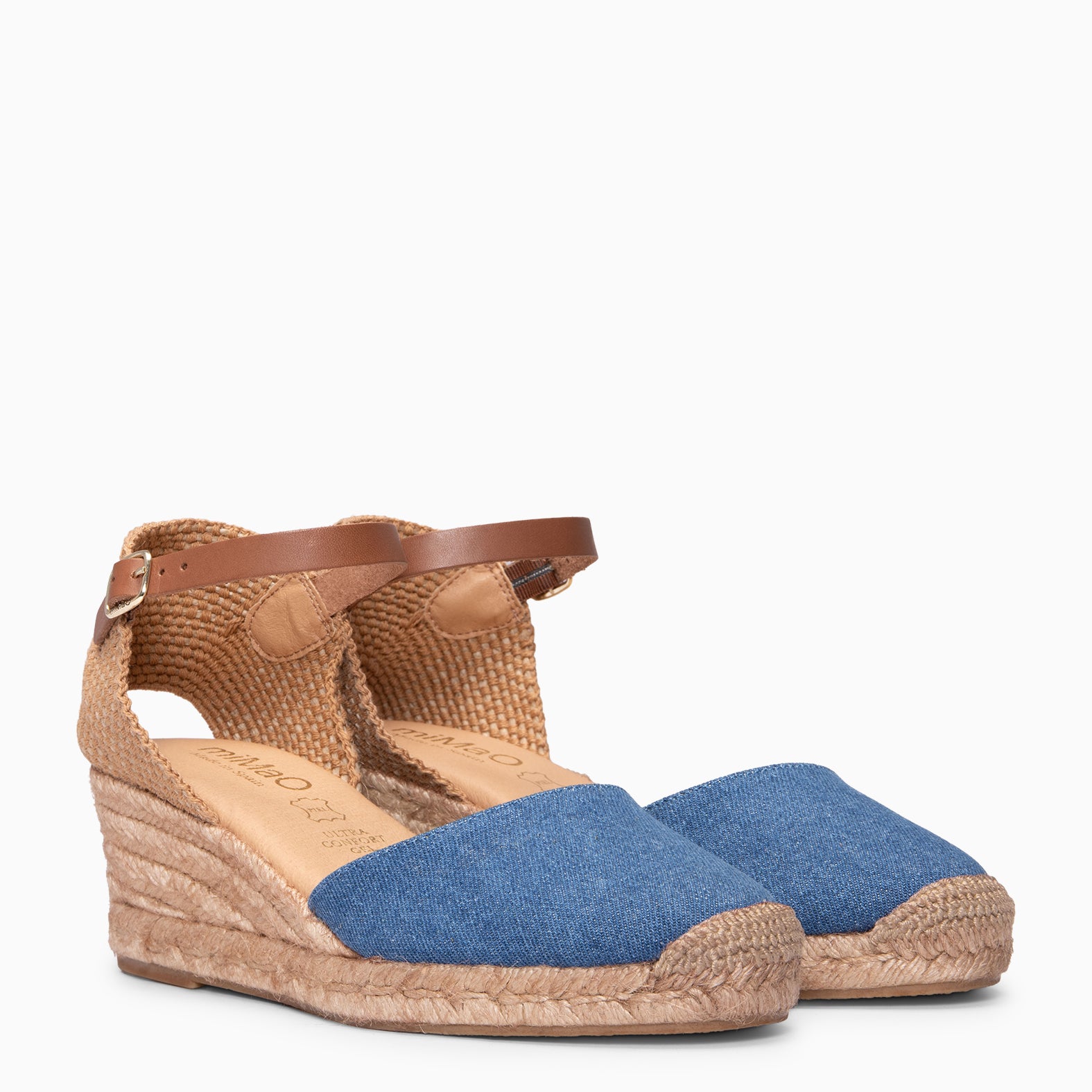 ALTEA - BLUE MID-WEDGE ESPADRILLE