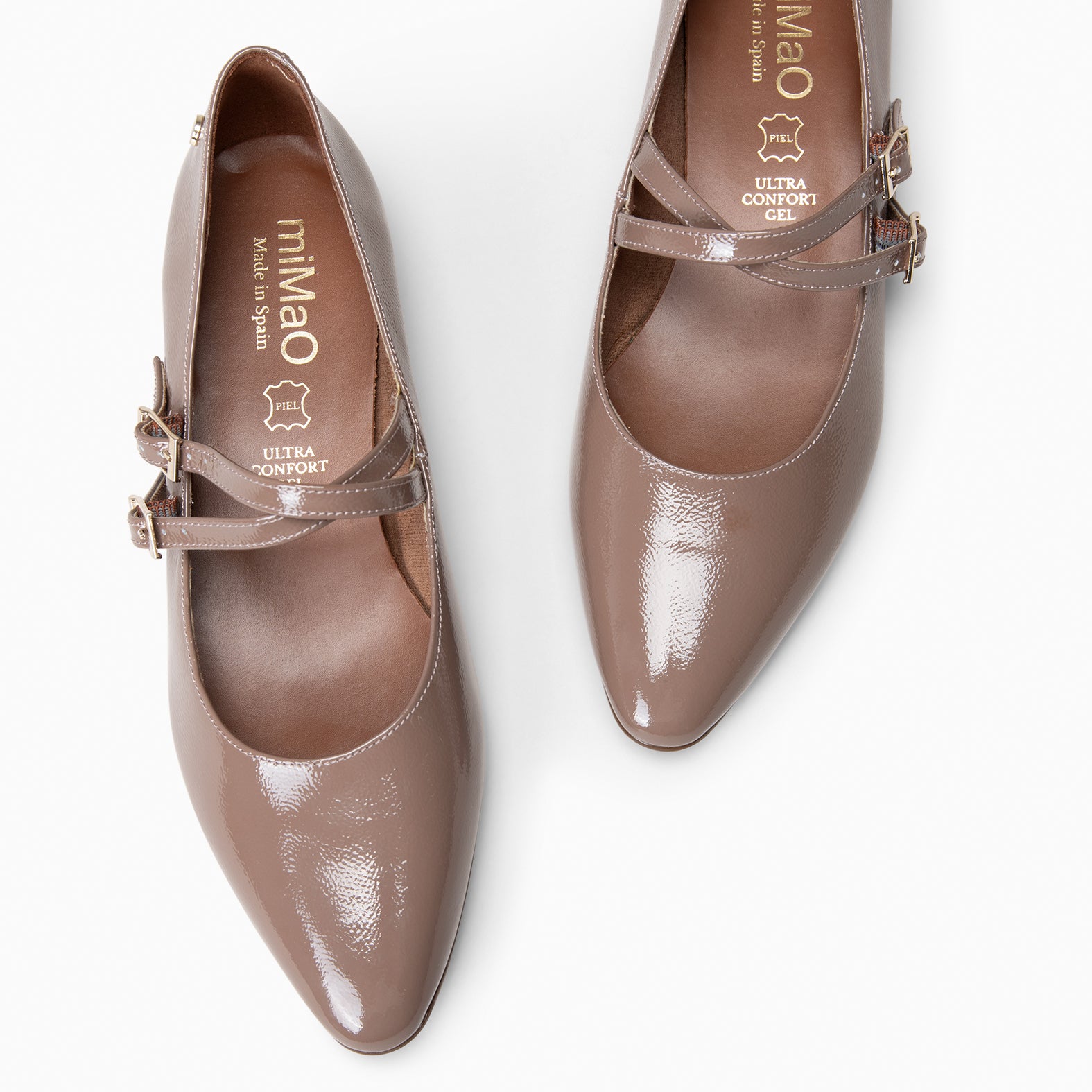 Alana - Merceditas con tacón bajo TAUPE