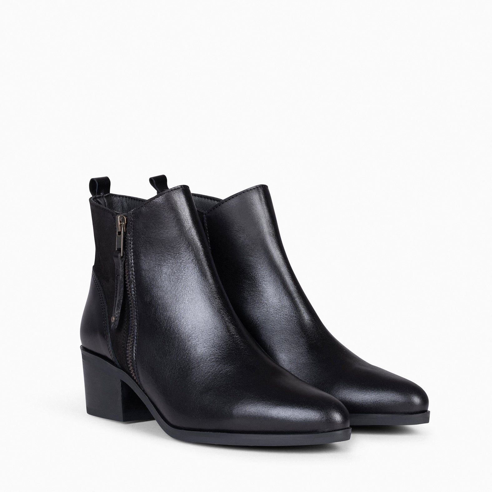 REBECCA - Botines con Tacón para Mujer NEGRO