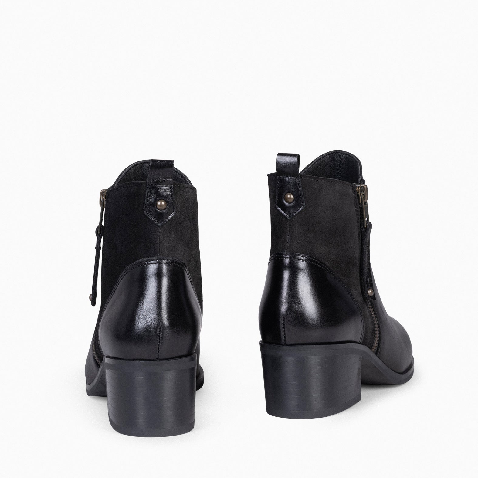 REBECCA - Botines con Tacón para Mujer NEGRO