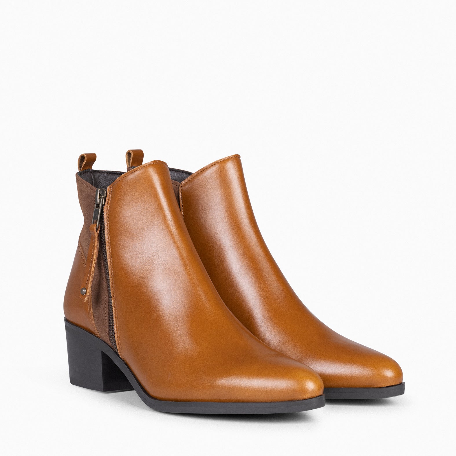 REBECCA – CAMEL Women Heeled Booties