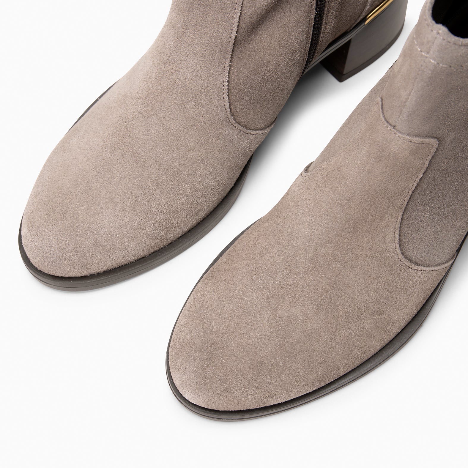 NIXIE - TAUPE women's low heel booties