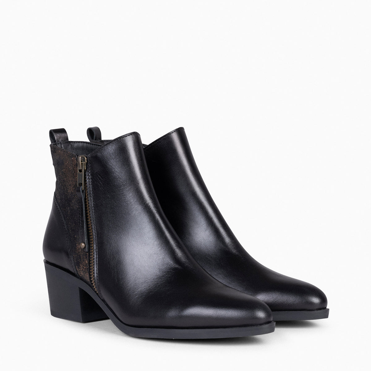 REBECCA – BRONZE Women Heeled Booties