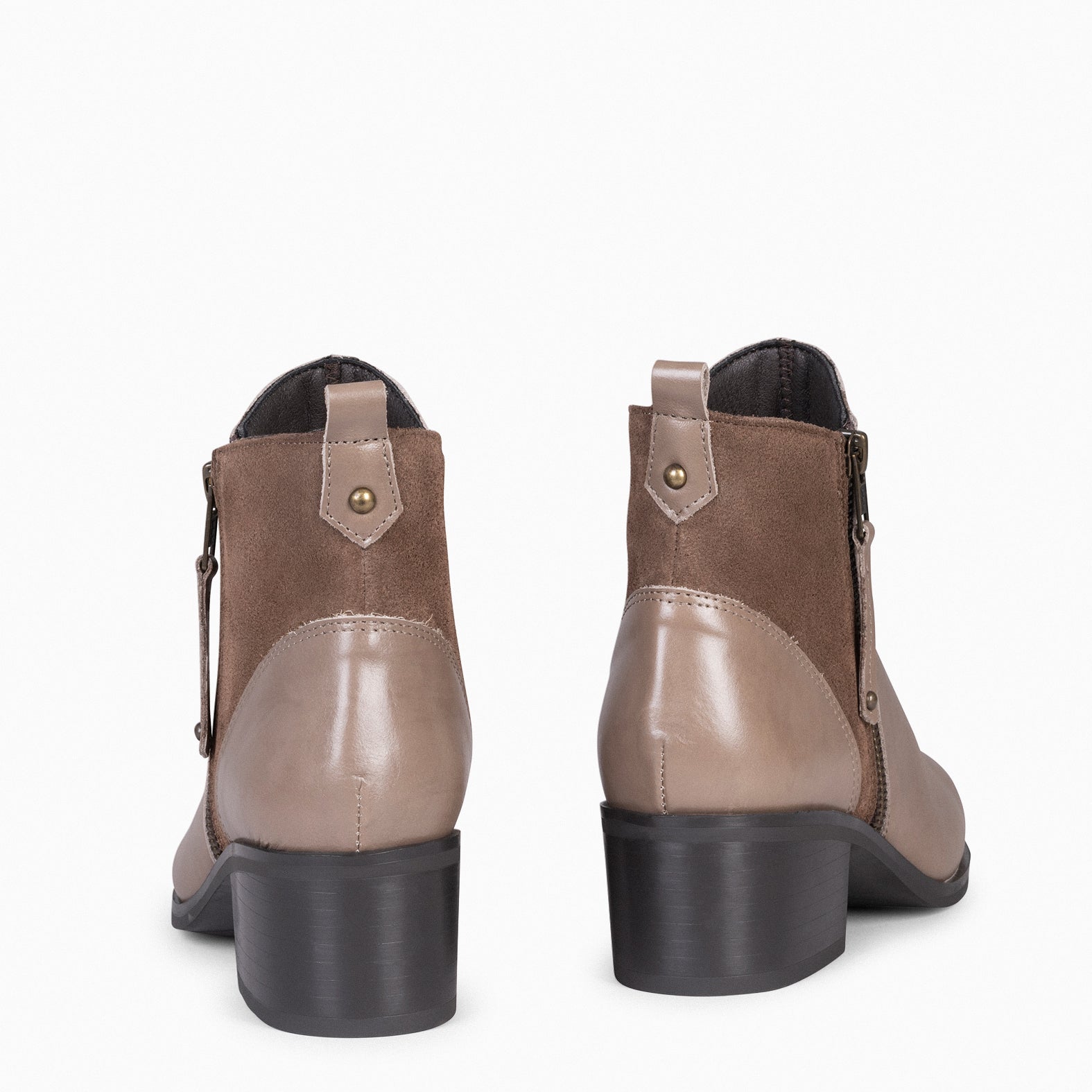 REBECCA - Botines con Tacón para Mujer TAUPE