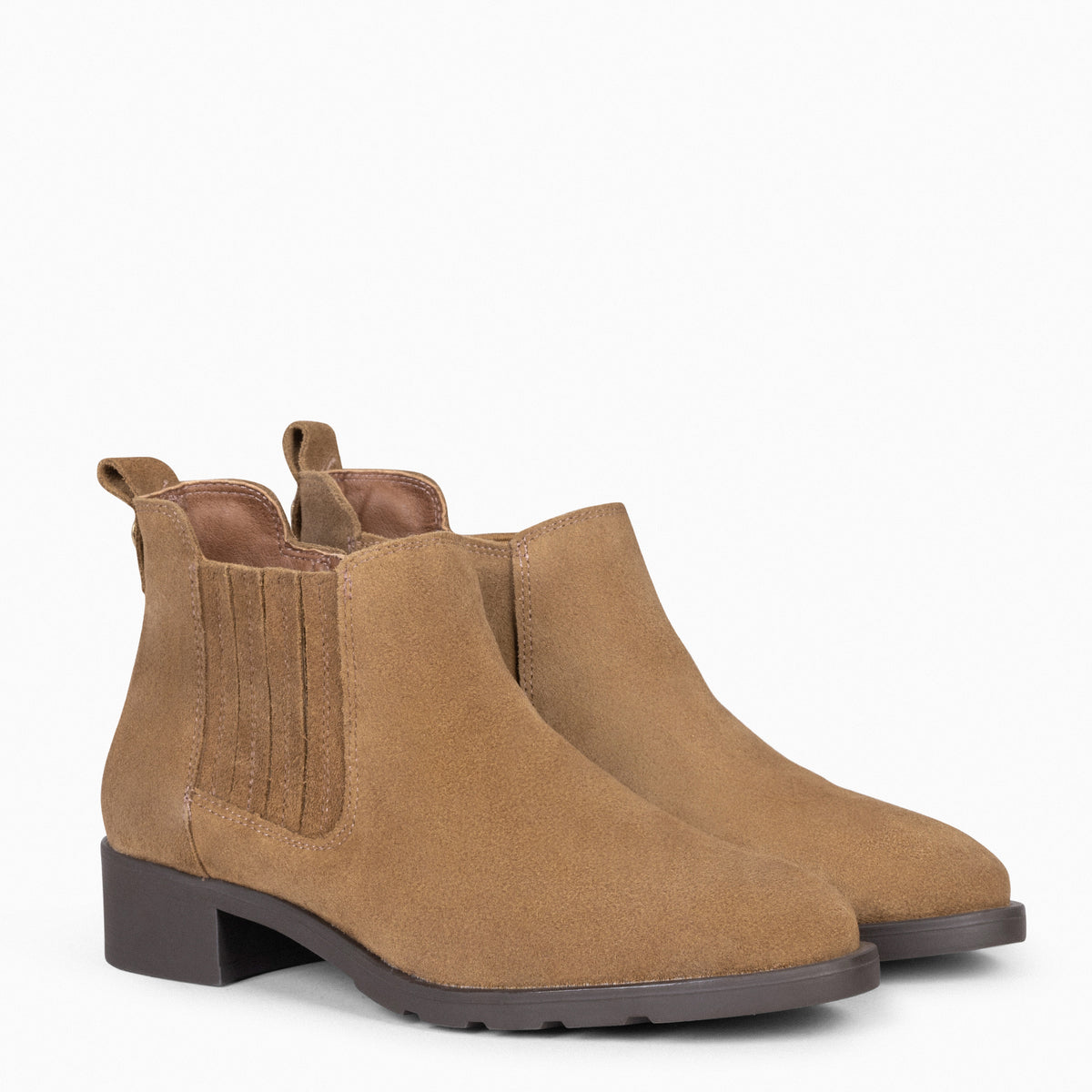 OHIO - Botines Bajos para mujer en color CAMEL