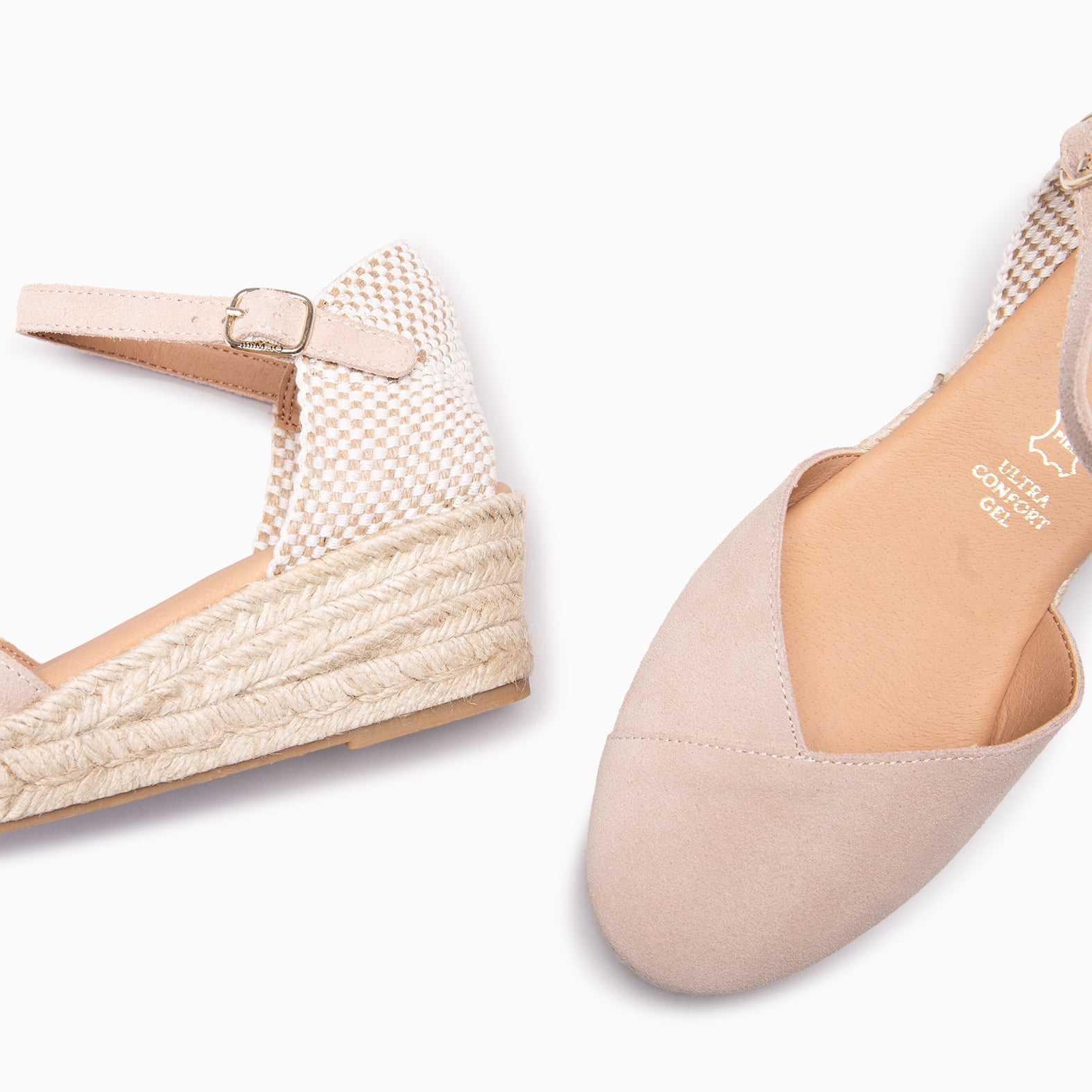 ICA - Cuñas de esparto bajas ROSA CLARO