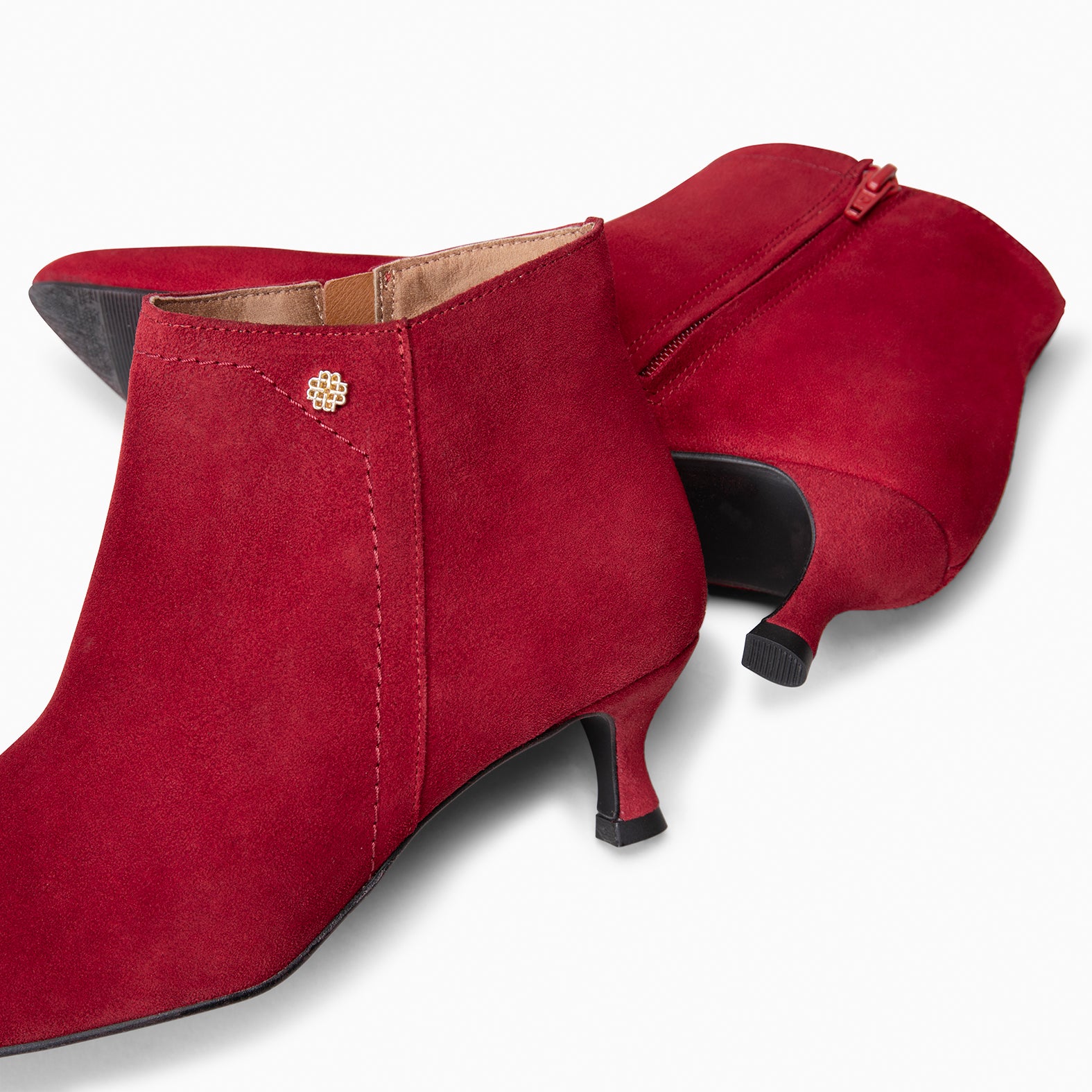 LORD – RED Low heel booties