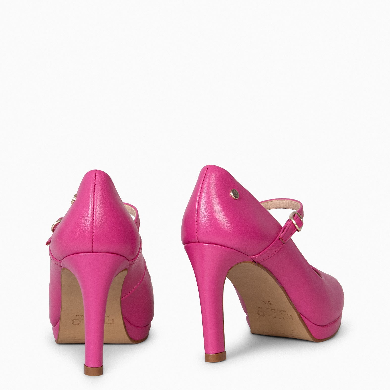 CASSIS - Zapato Peep Toe con correa FUCSIA