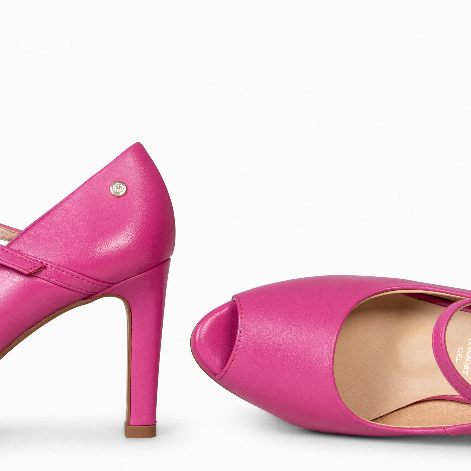 CASSIS - Zapato Peep Toe con correa FUCSIA