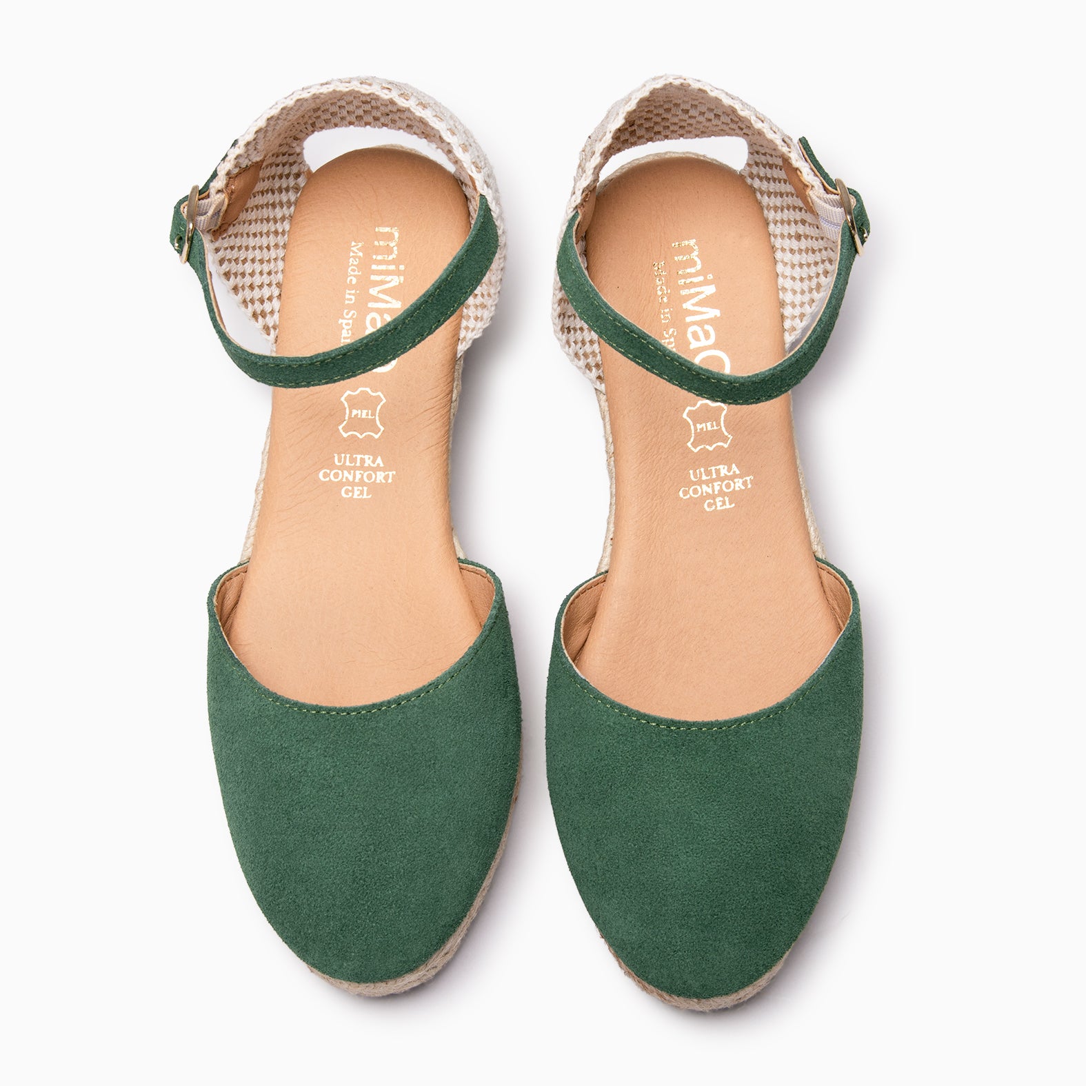 FORNELLS - Espadrilles à petit talon VERT