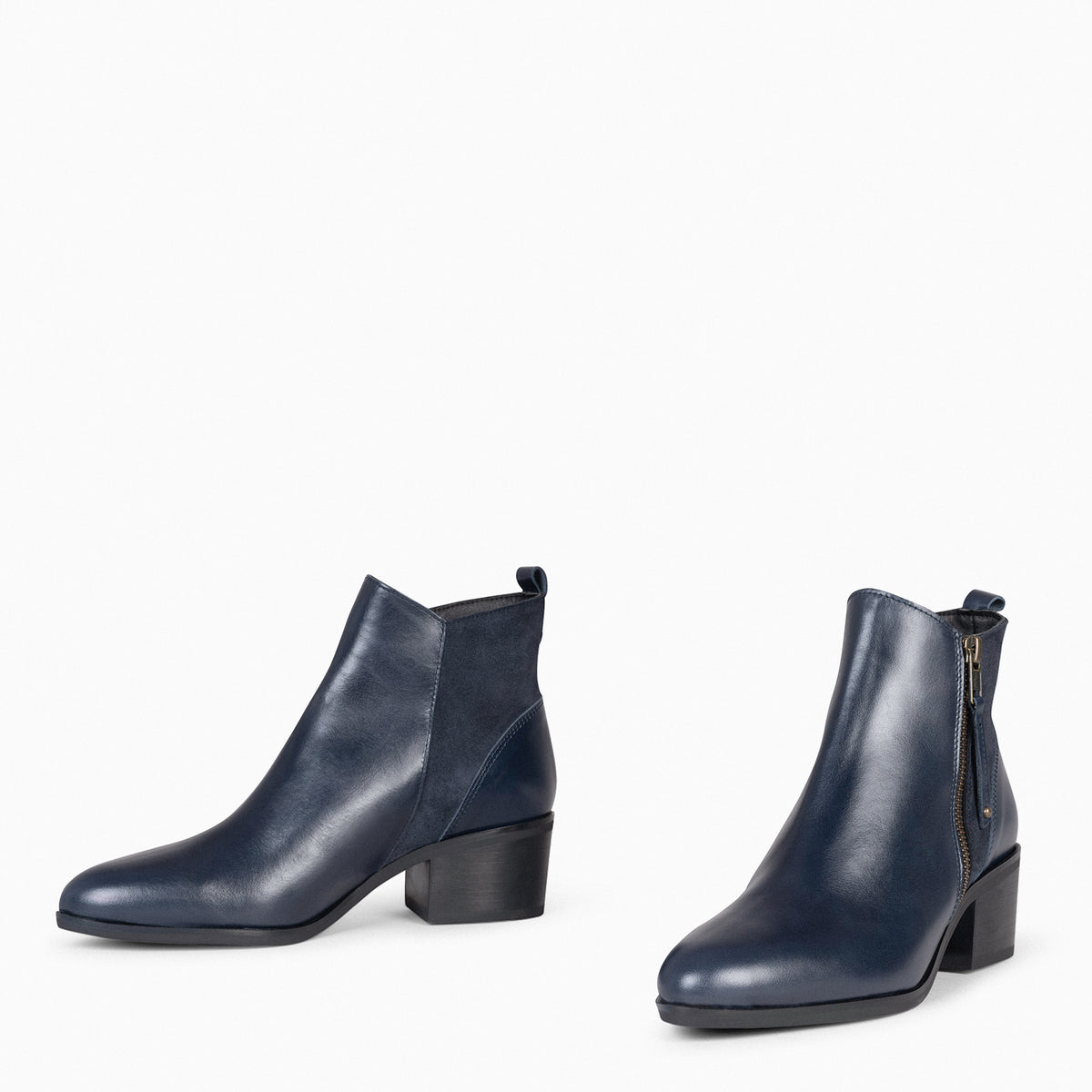 REBECCA - Botines con Tacón para Mujer MARINO