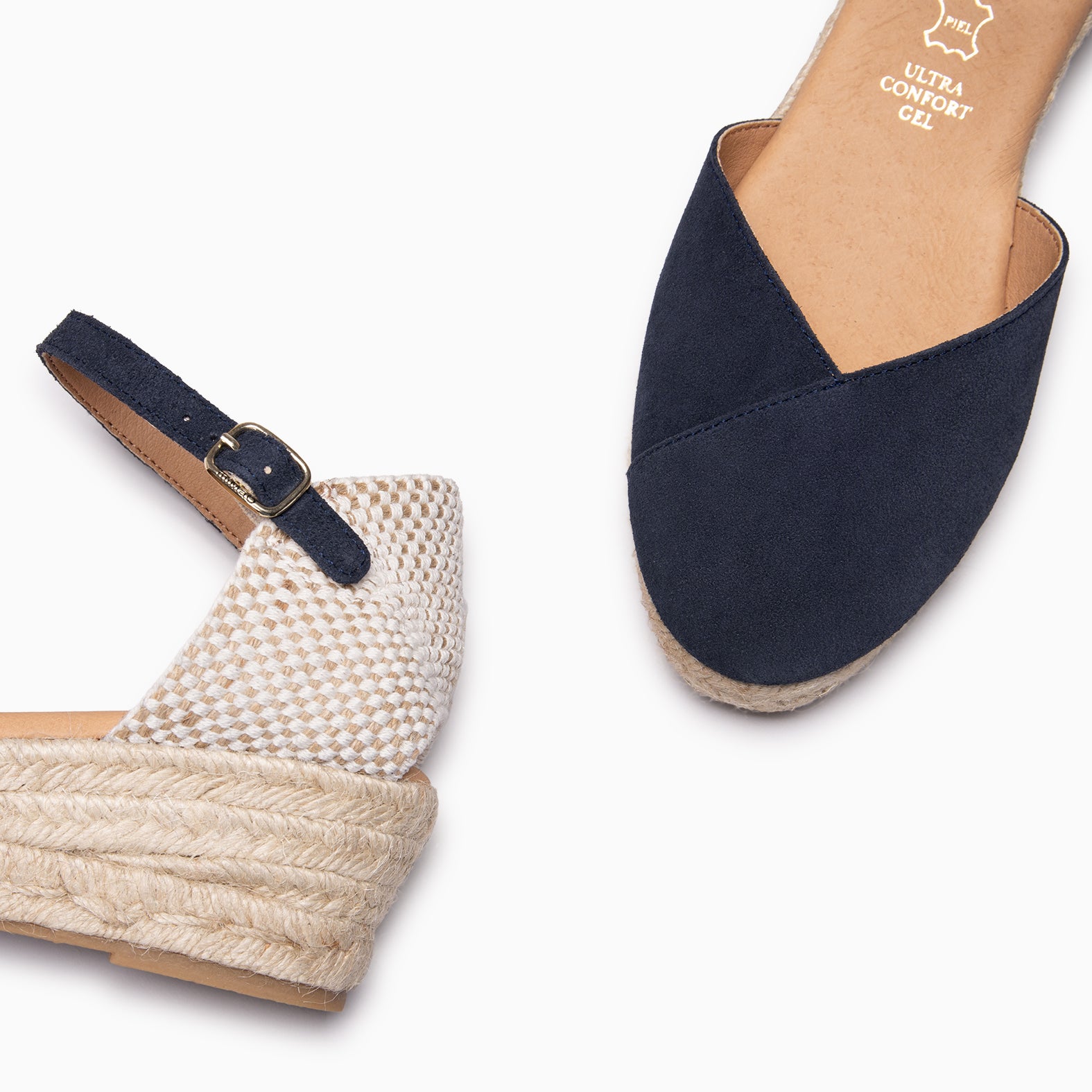 ICA - Espadrilles à petit talon BLEU MARINE