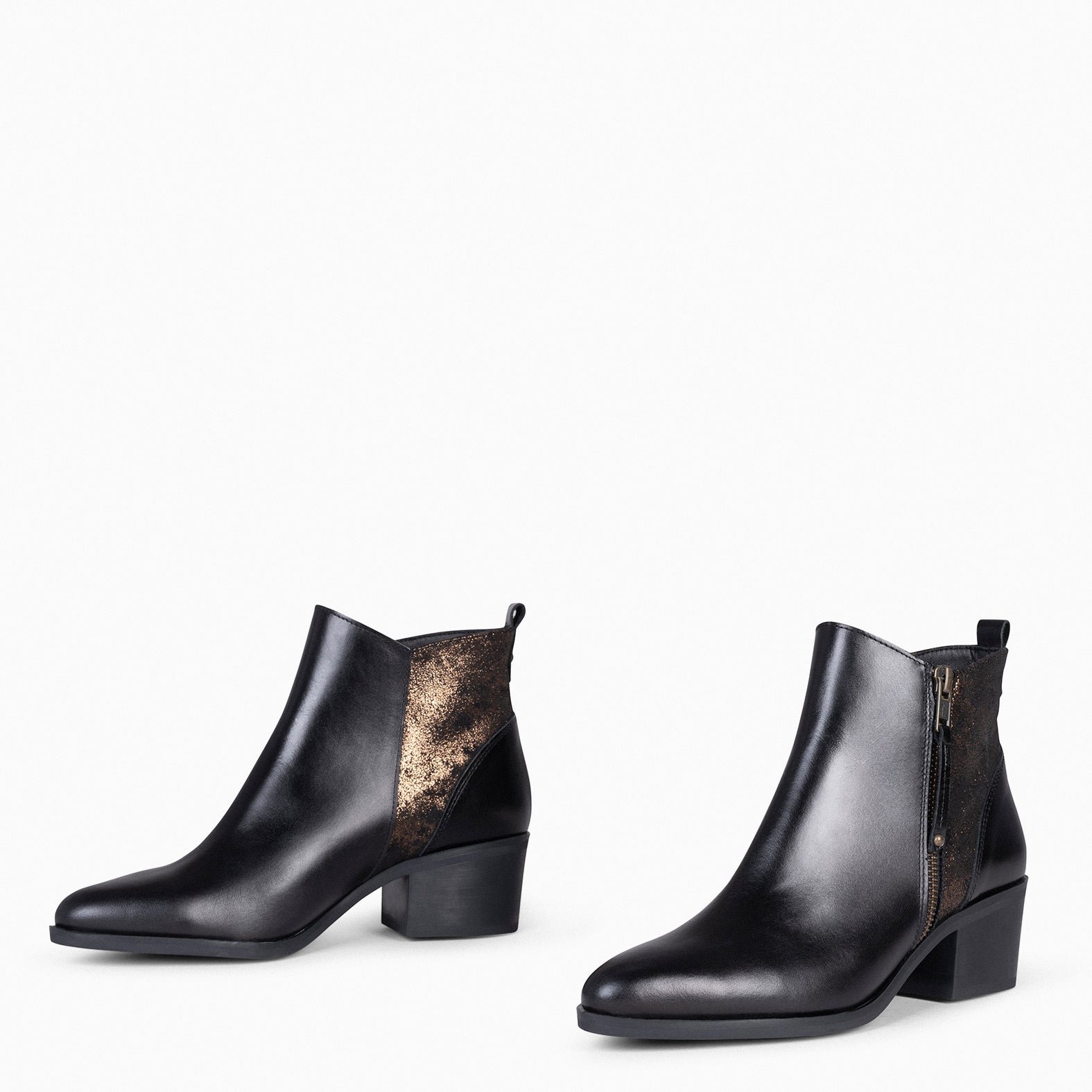 REBECCA – BRONZE Women Heeled Booties
