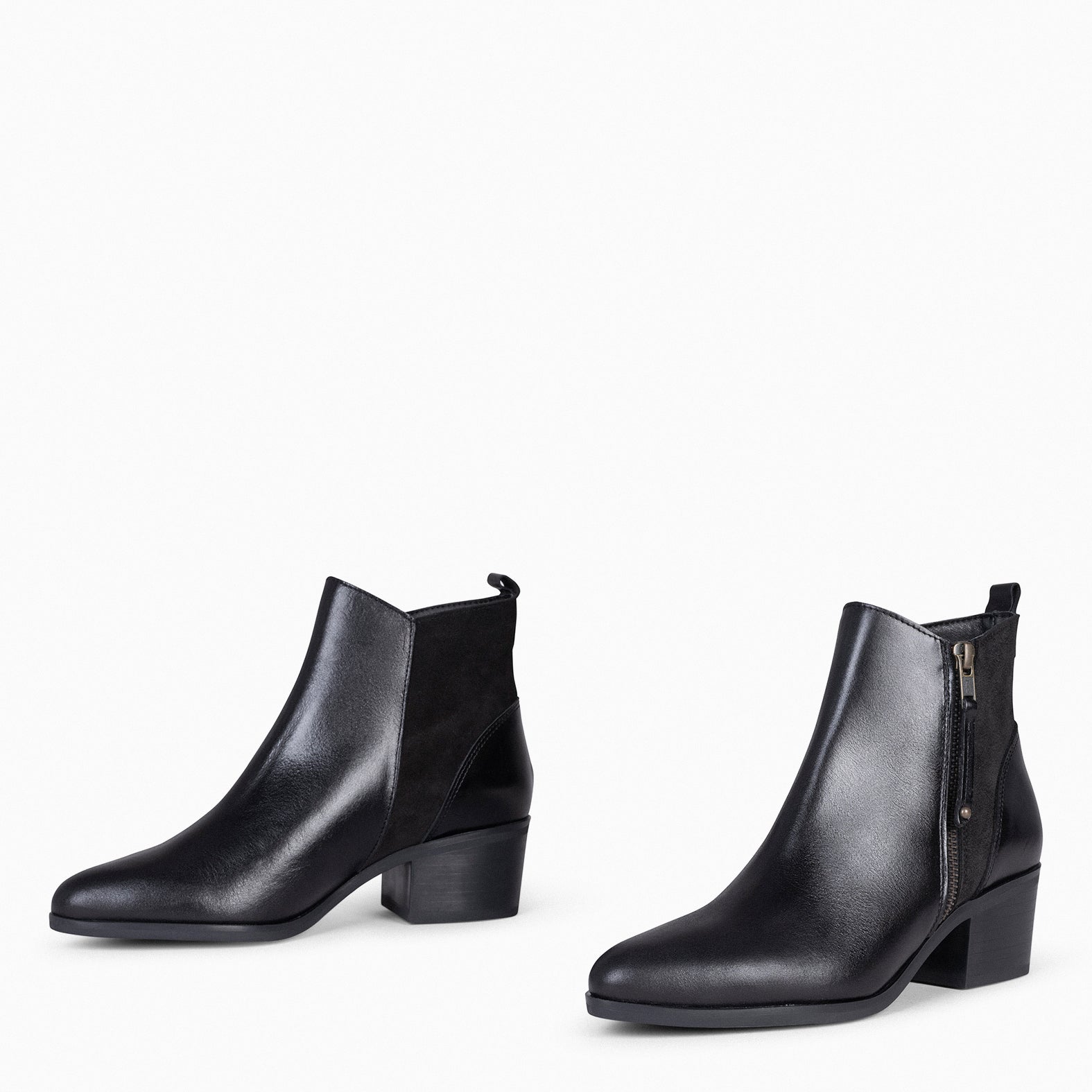 REBECCA - Botines con Tacón para Mujer NEGRO