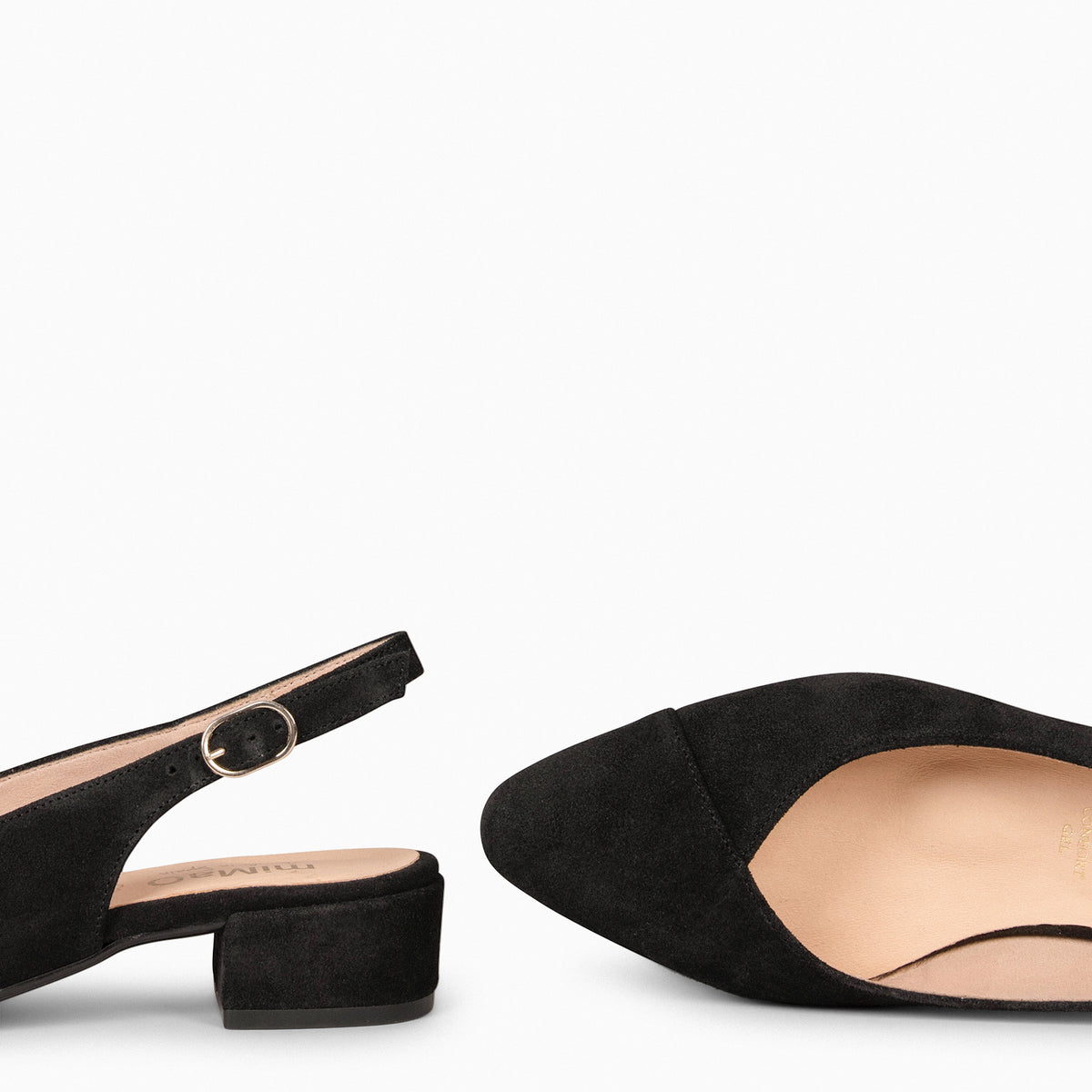 MARTINA – Slingbacks en cuir NOIR