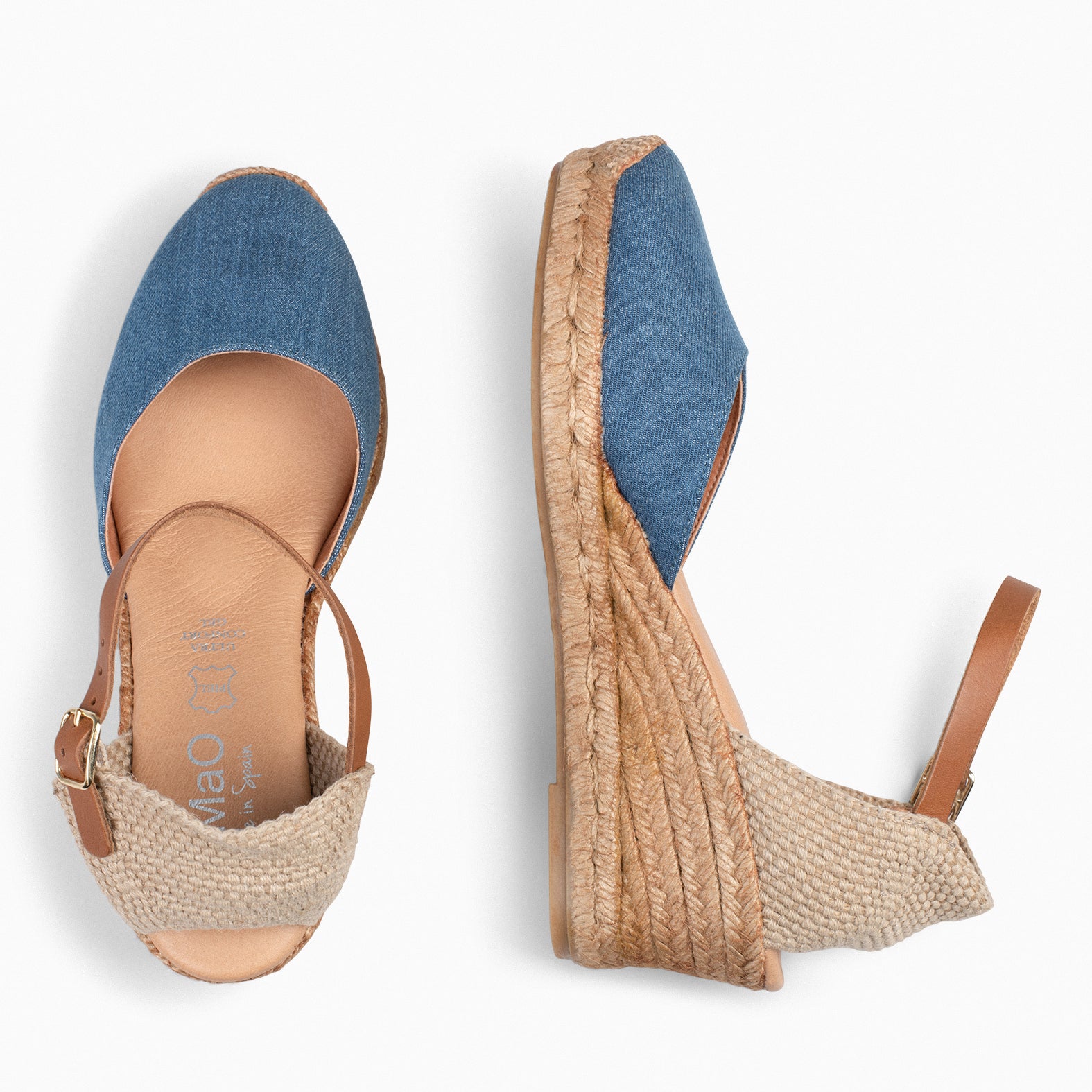 ALTEA – Espadrilles à talon compensé BLEU JEANS