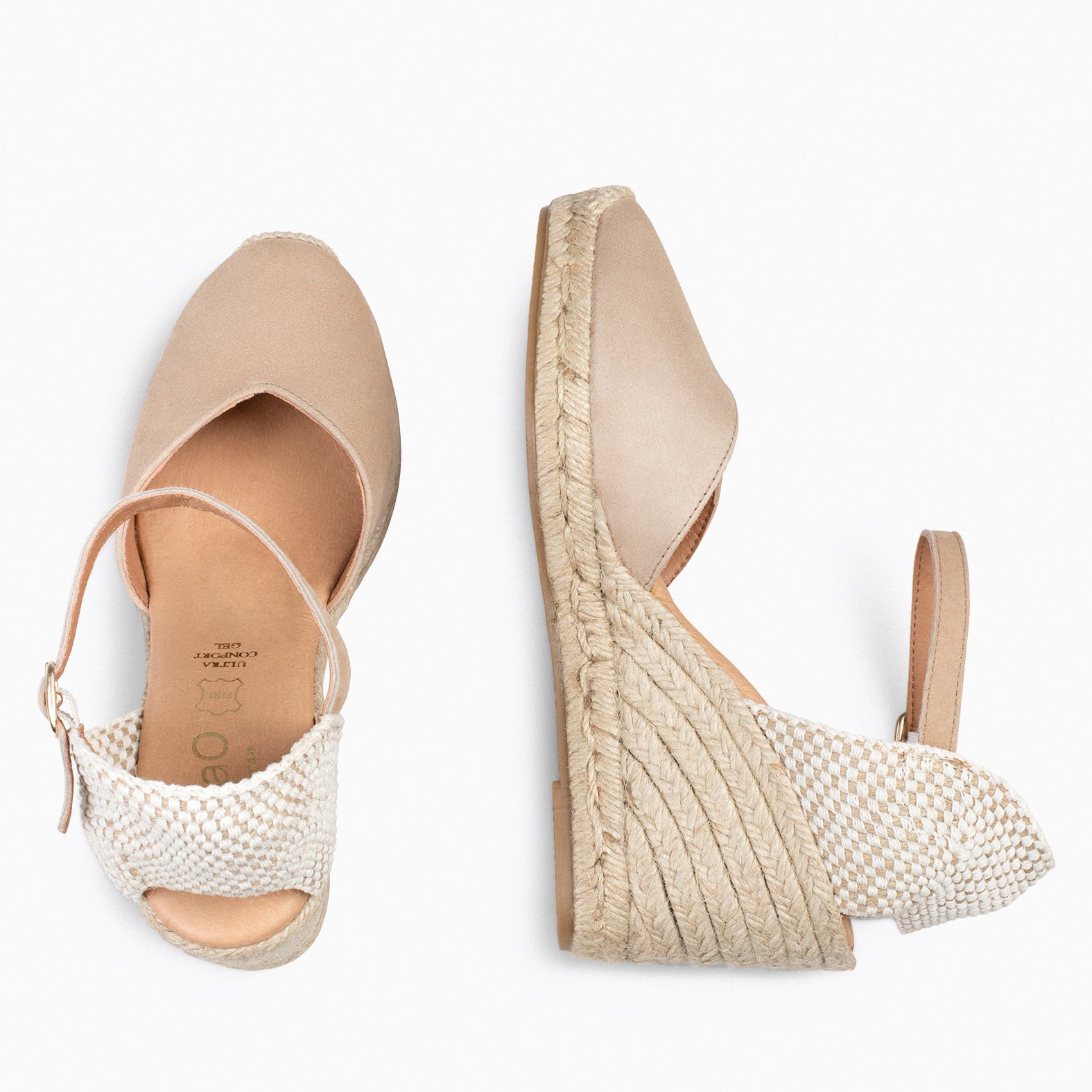 NERJA – Espadrilles à talon haut BEIGE
