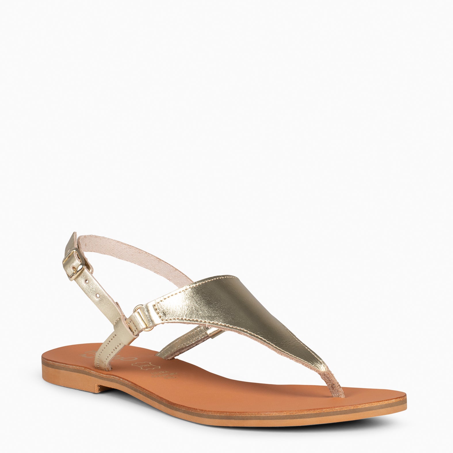 GAZANIA - Sandalias de dedo para mujer PLATINO con hebilla