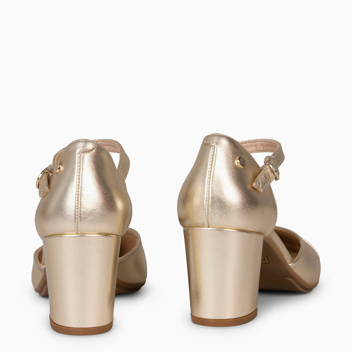 ISI - Zapatos de Mujer Abiertos con pulsera PLATINO