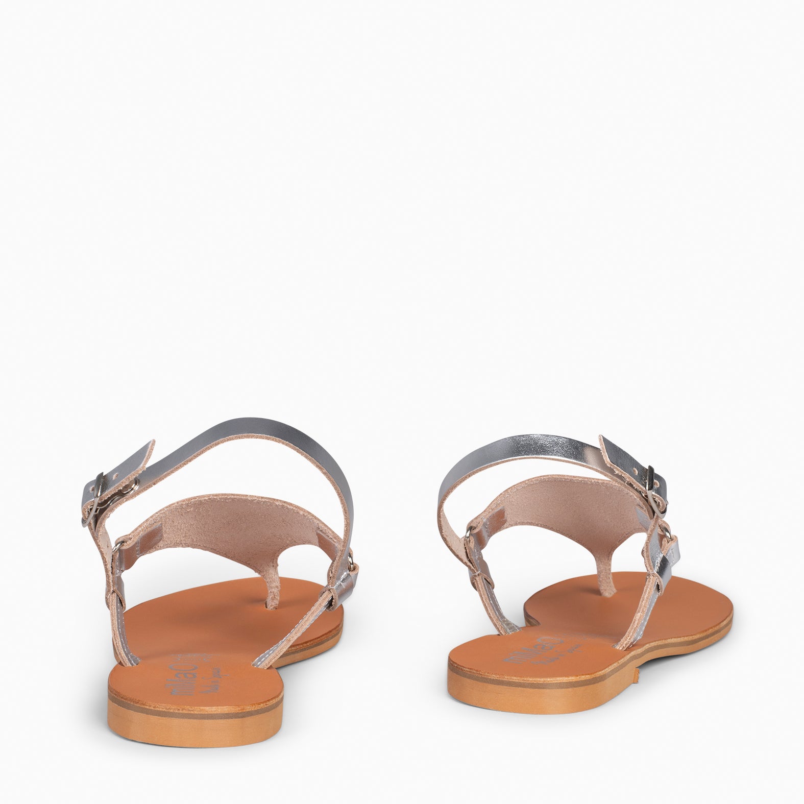 GAZANIA - SILVER SANDALS WITH BUCKLE