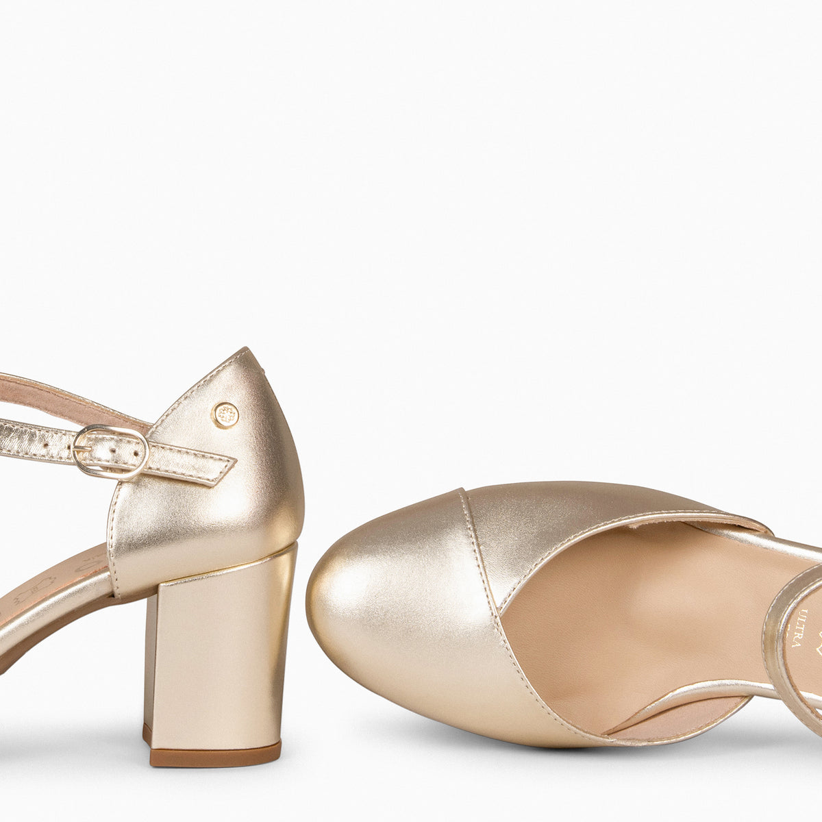 ISI - Zapatos de Mujer Abiertos con pulsera PLATINO