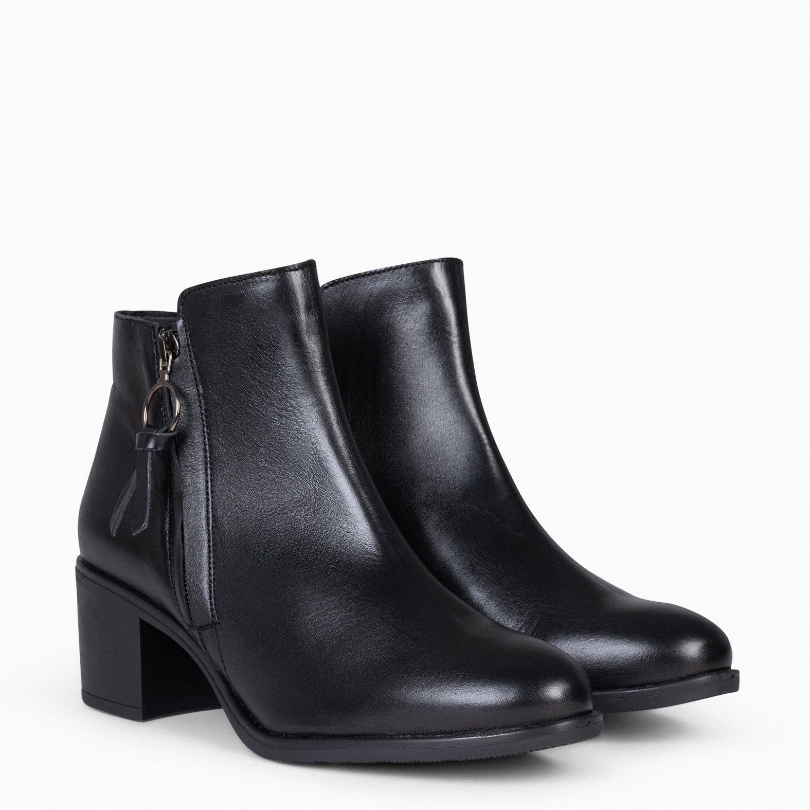 BREST - Botines con cremallera lateral NEGRO - miMaO ®