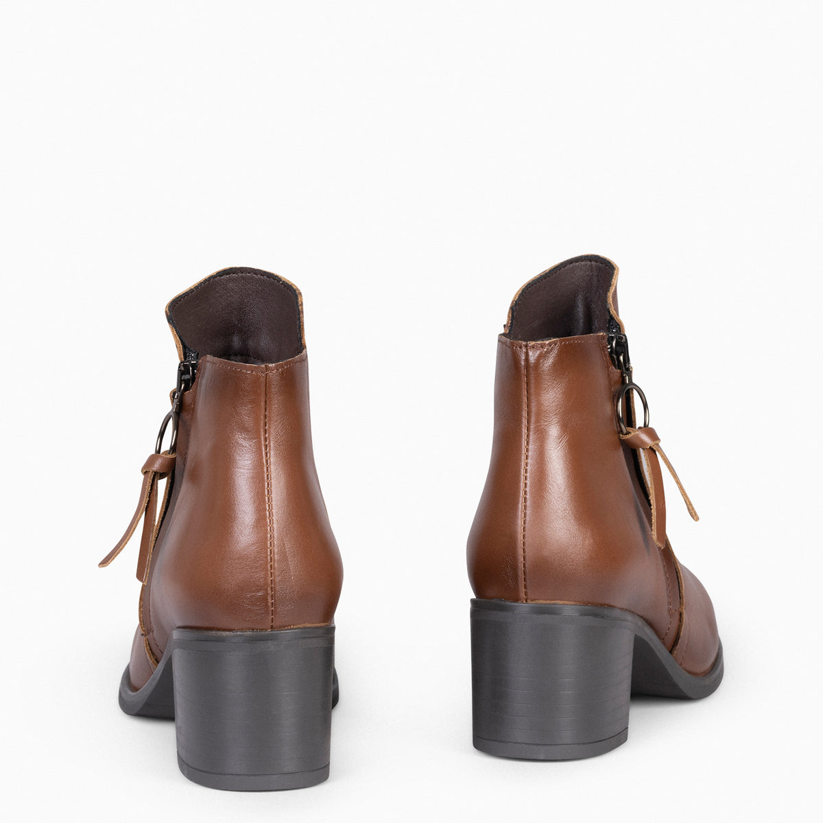 BREST - CAMEL Side Zip Booties