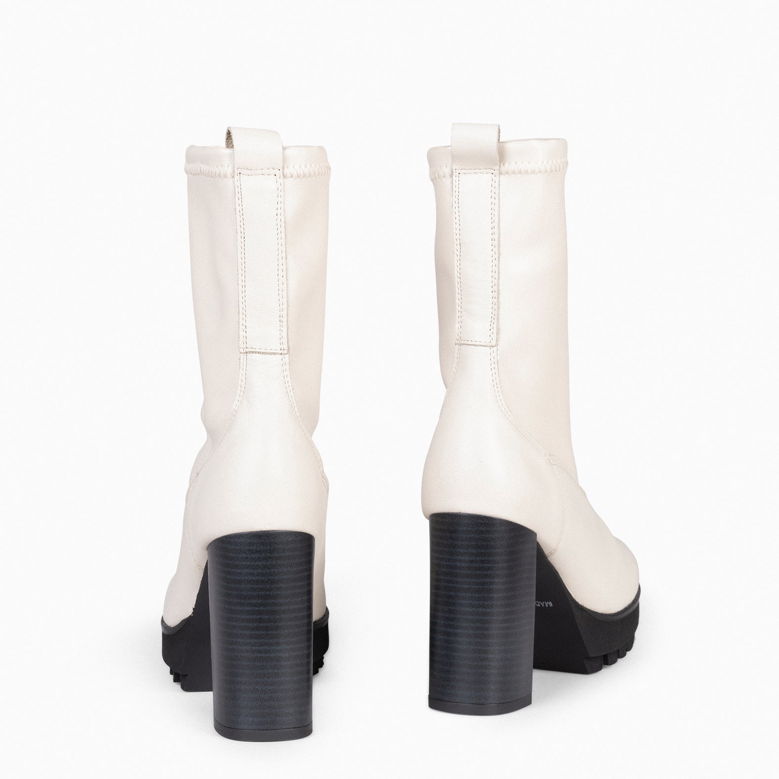 PHOENIX - Botín alto stretch BEIGE