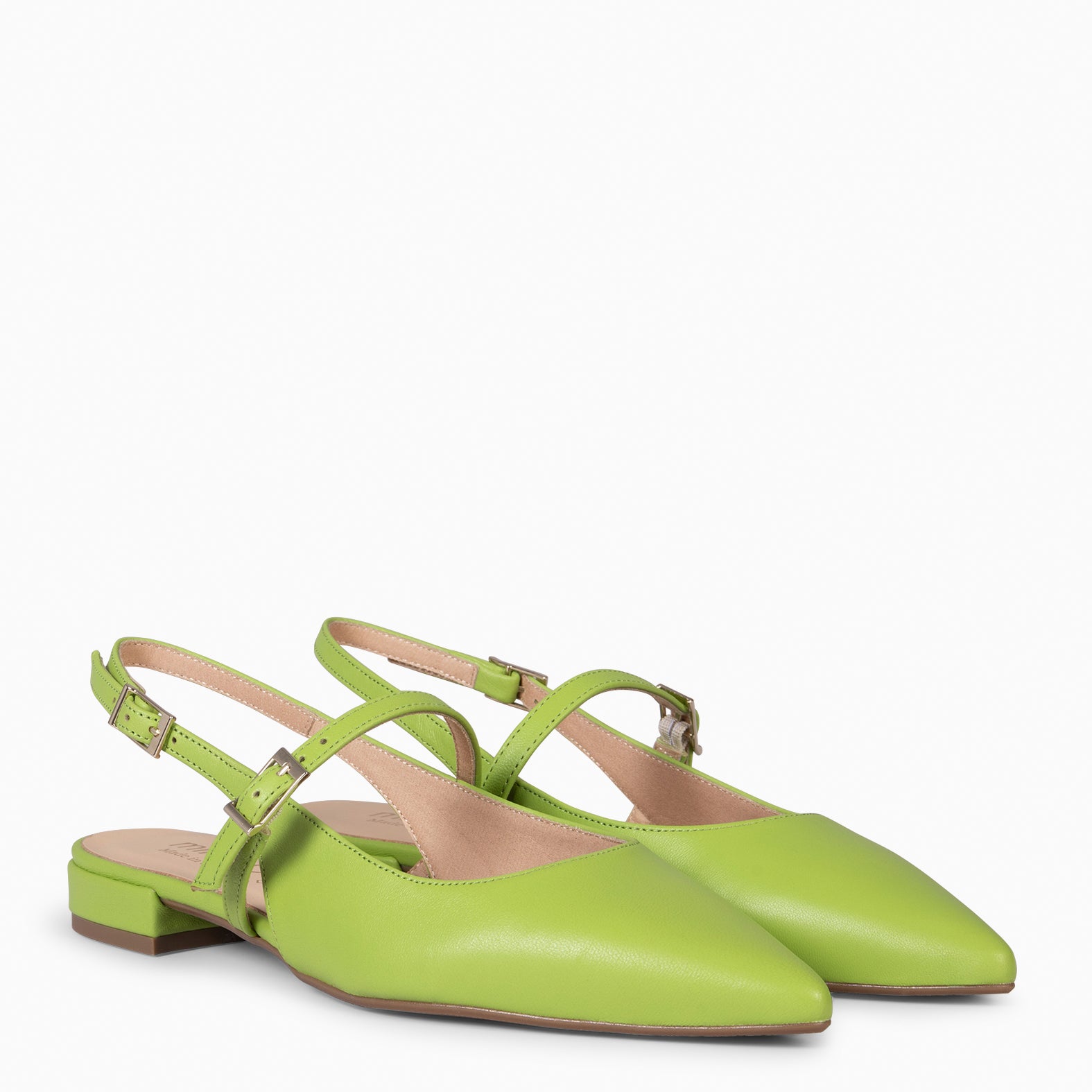 EVA - ZAPATOS ELEGANTES DESTALONADOS VERDE PISTACHO