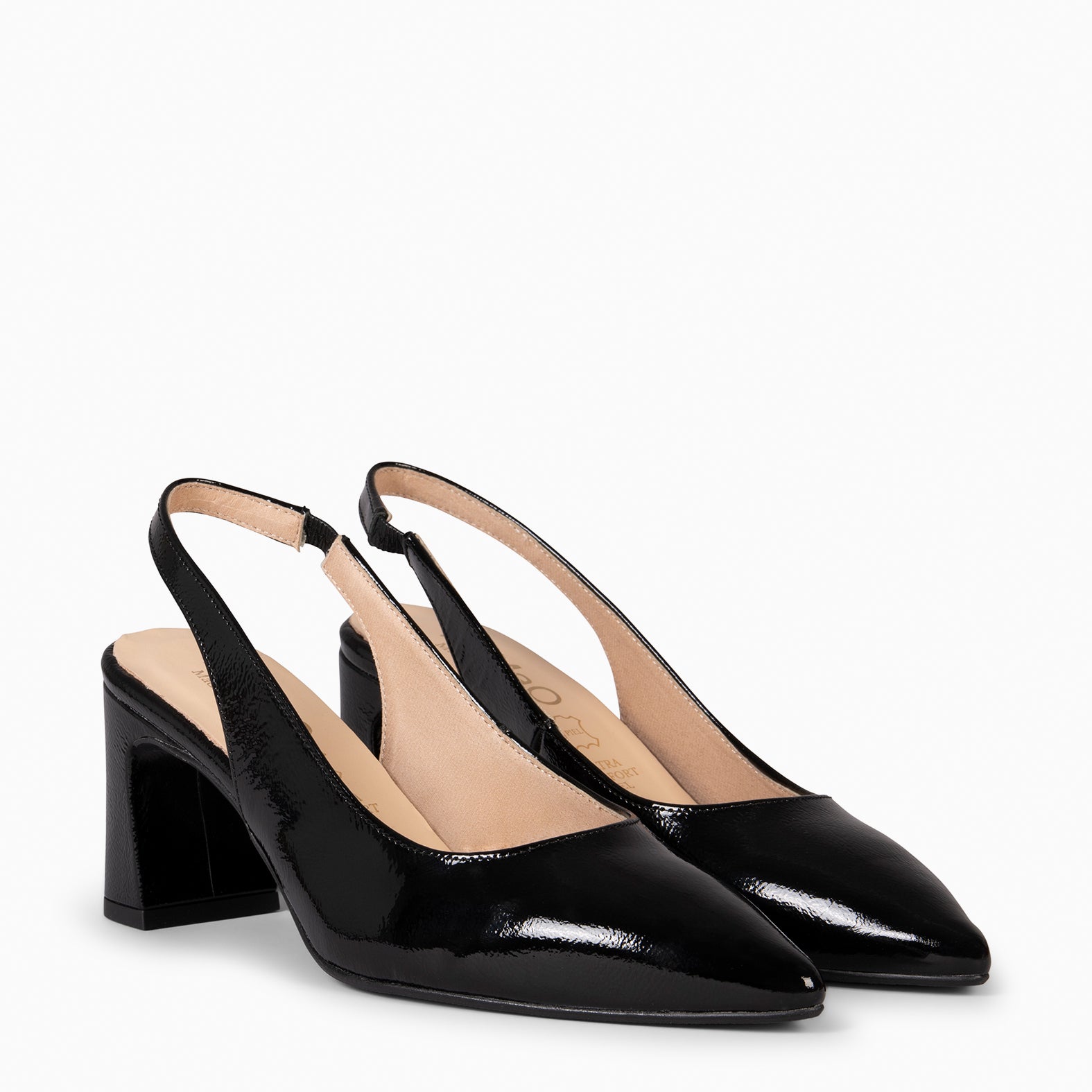 MIRIAM - BLACK SLING-BACK SHOE