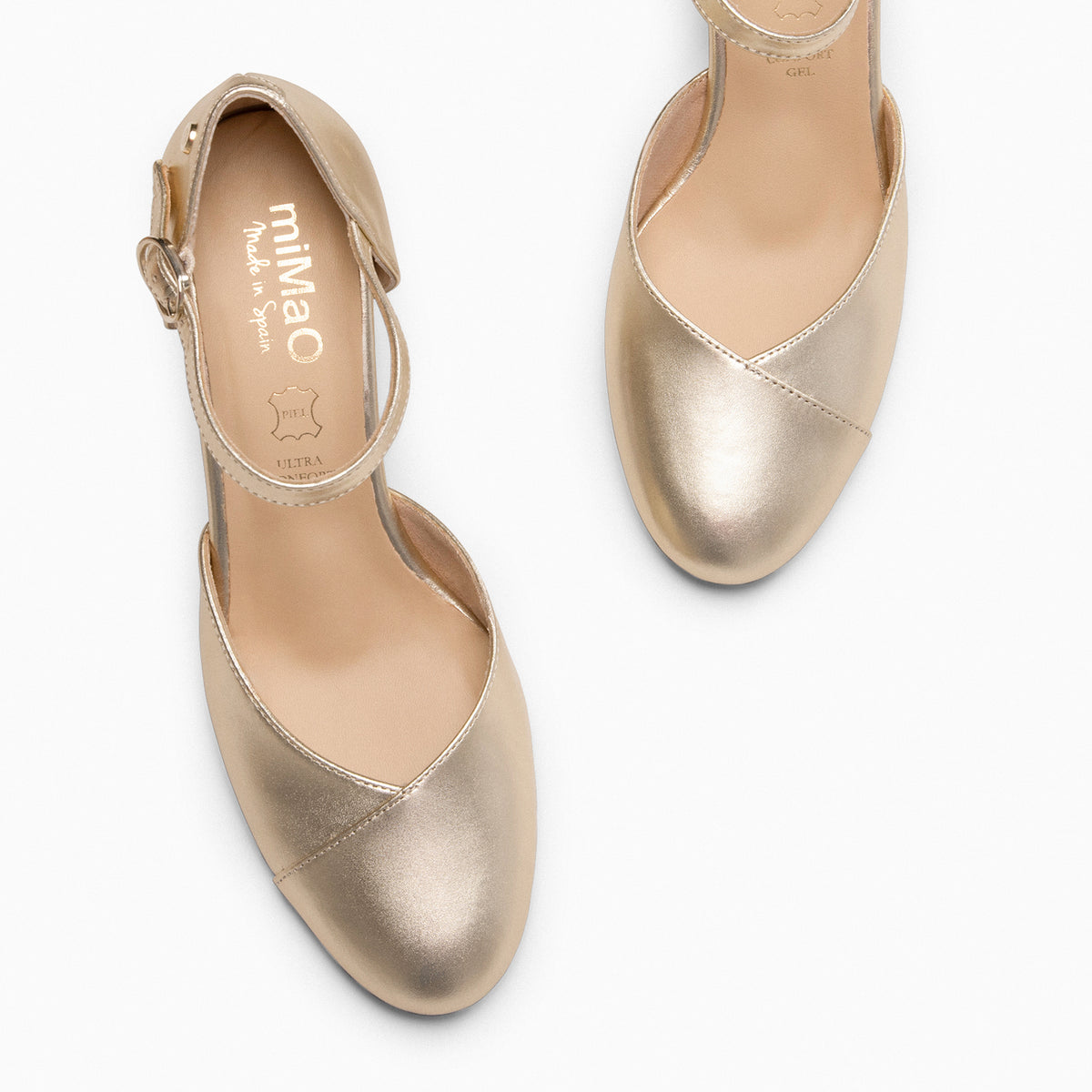 ISI - Zapatos de Mujer Abiertos con pulsera PLATINO