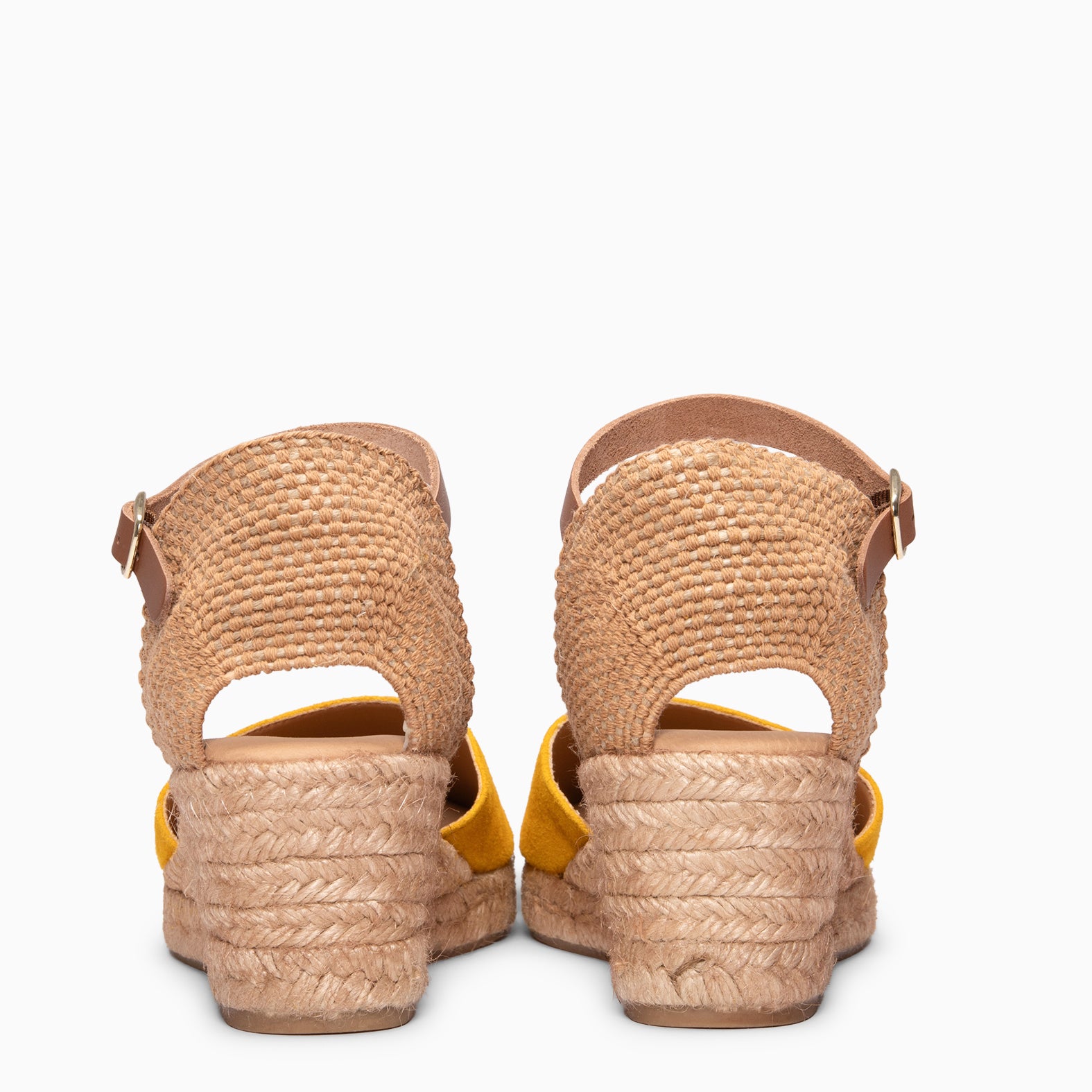 ALTEA - Espadrilles à talon compensé JAUNE