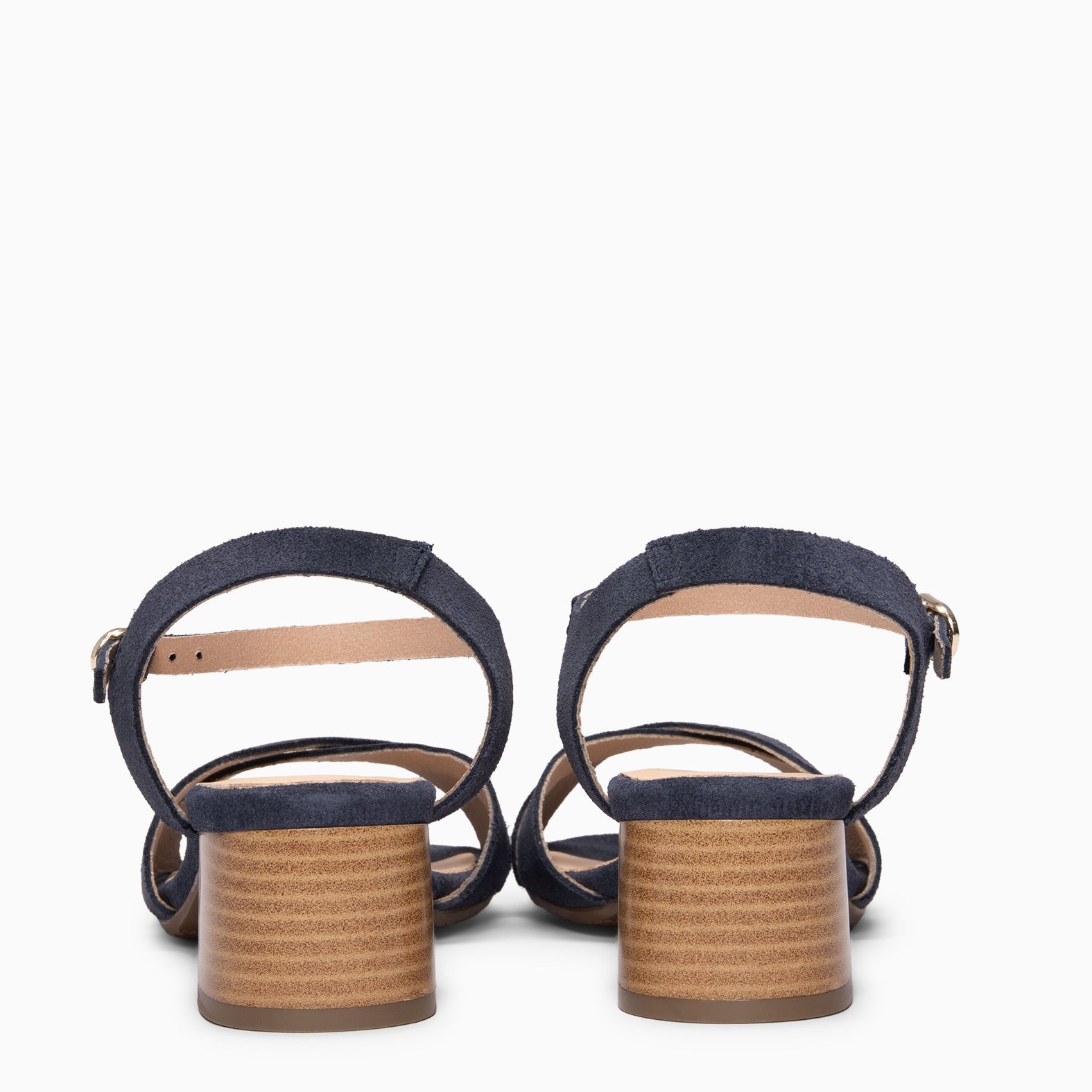 ORIANA - Sandálias de salto em camurça MARINHO