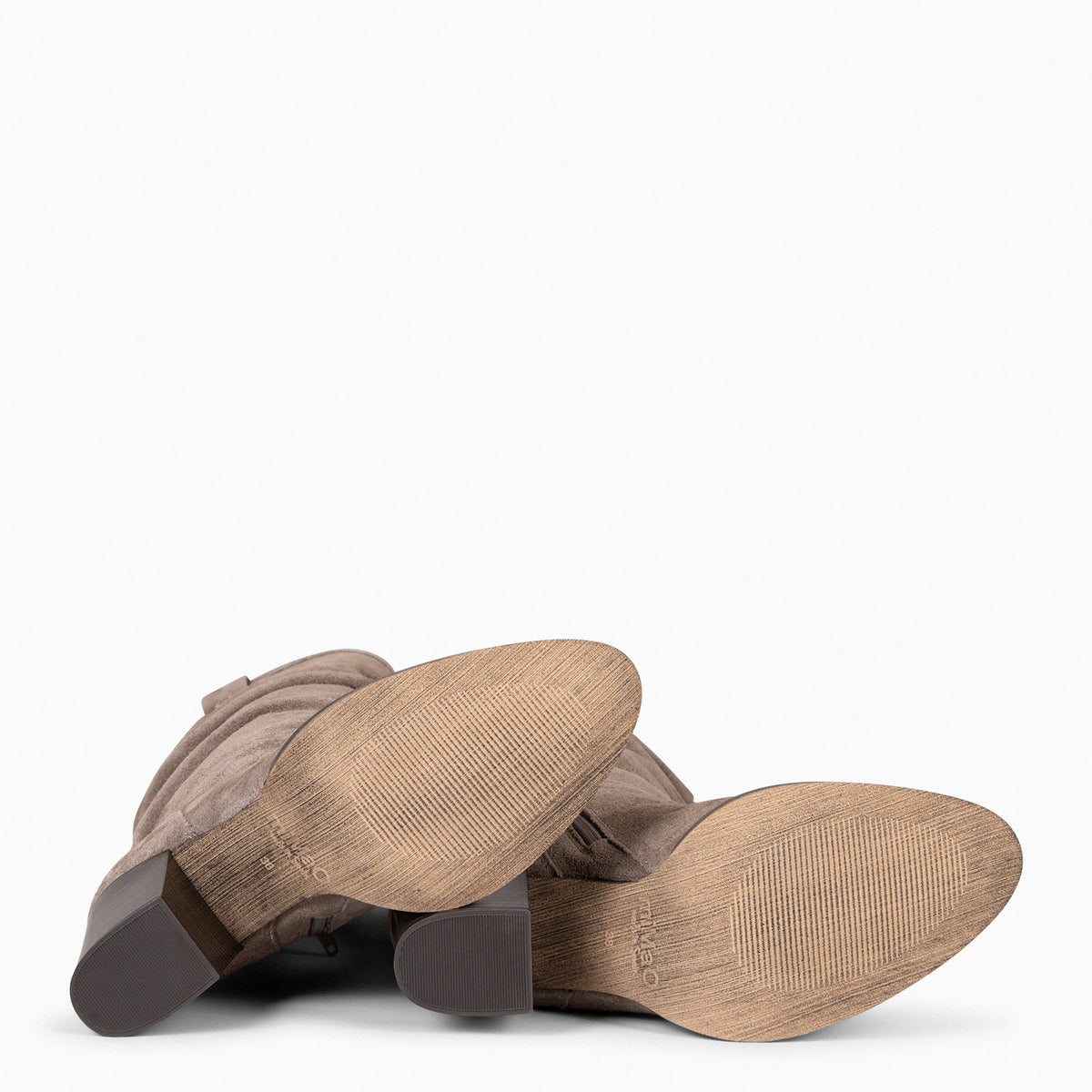 VILNA – TAUPE high boots with high heel
