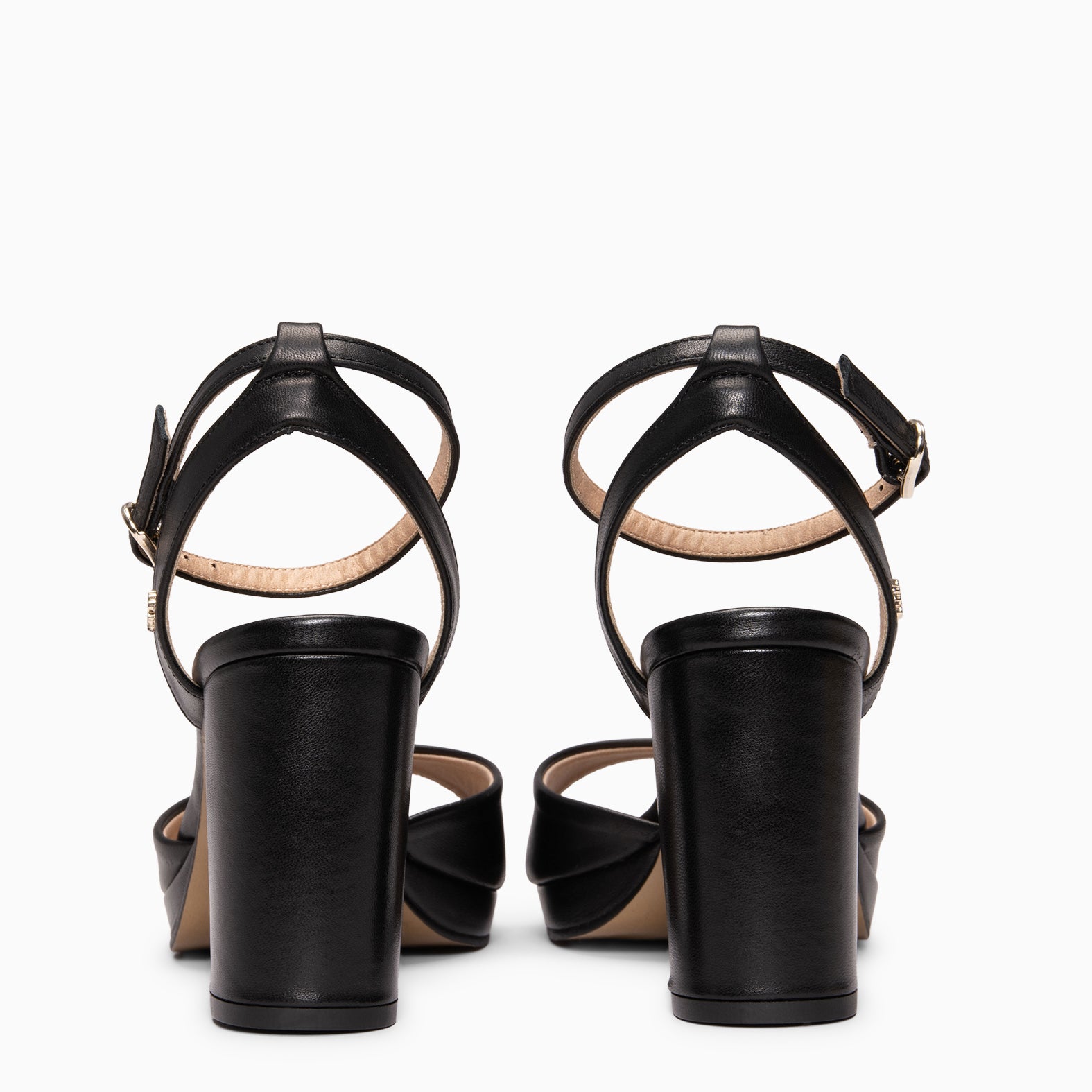 DALIDA - Sandalias de tacón ancho destalonado NEGRO