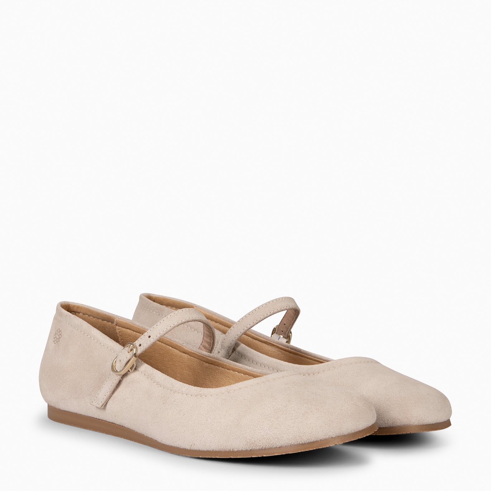 JAZMIN - BEIGE MARY-JANES FLAT BARESOFT
