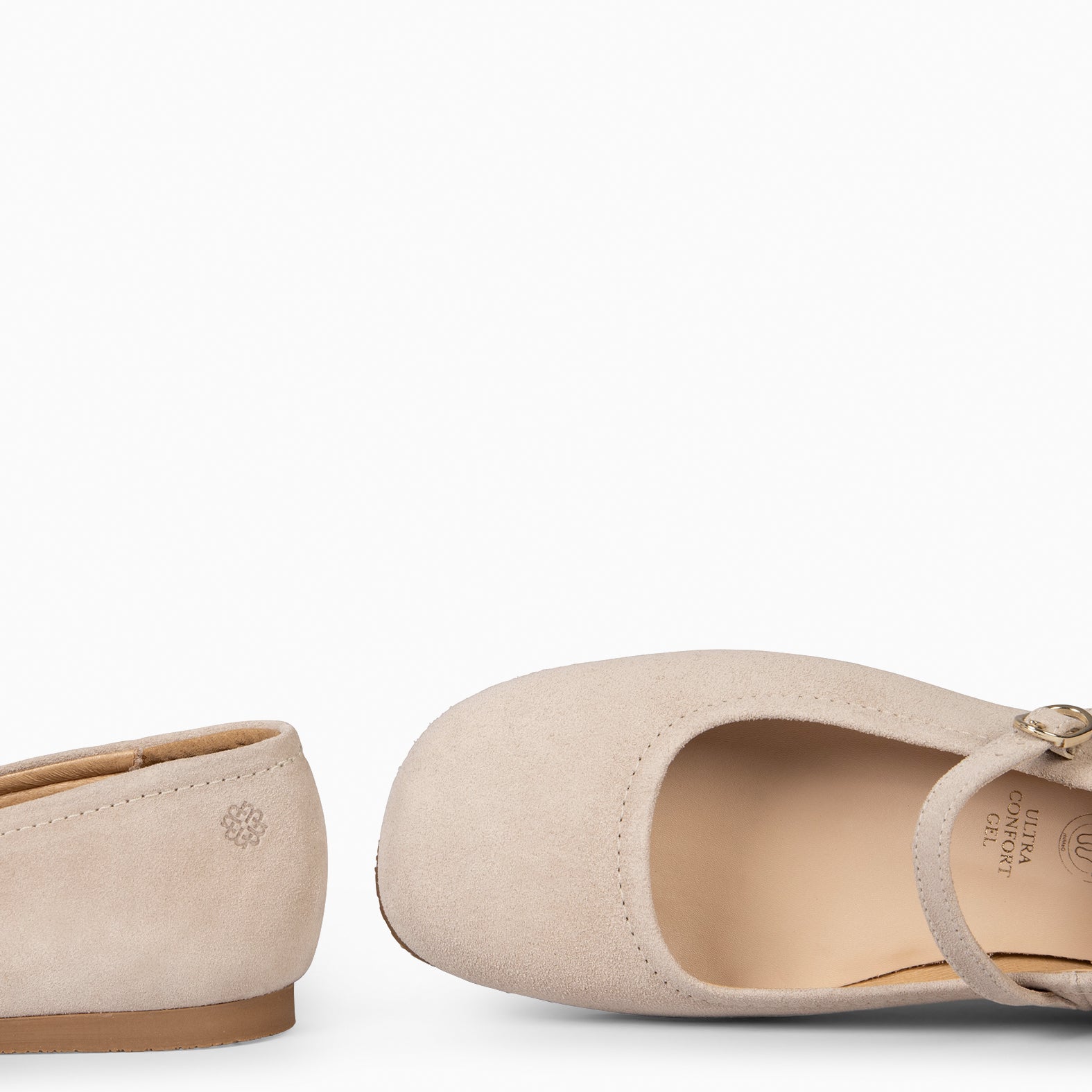 JAZMIN - BEIGE MARY-JANES FLAT BARESOFT
