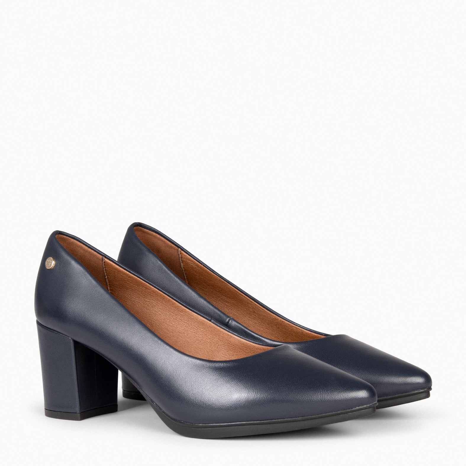 URBAN S SALON - NAVY nappa leather mid heel