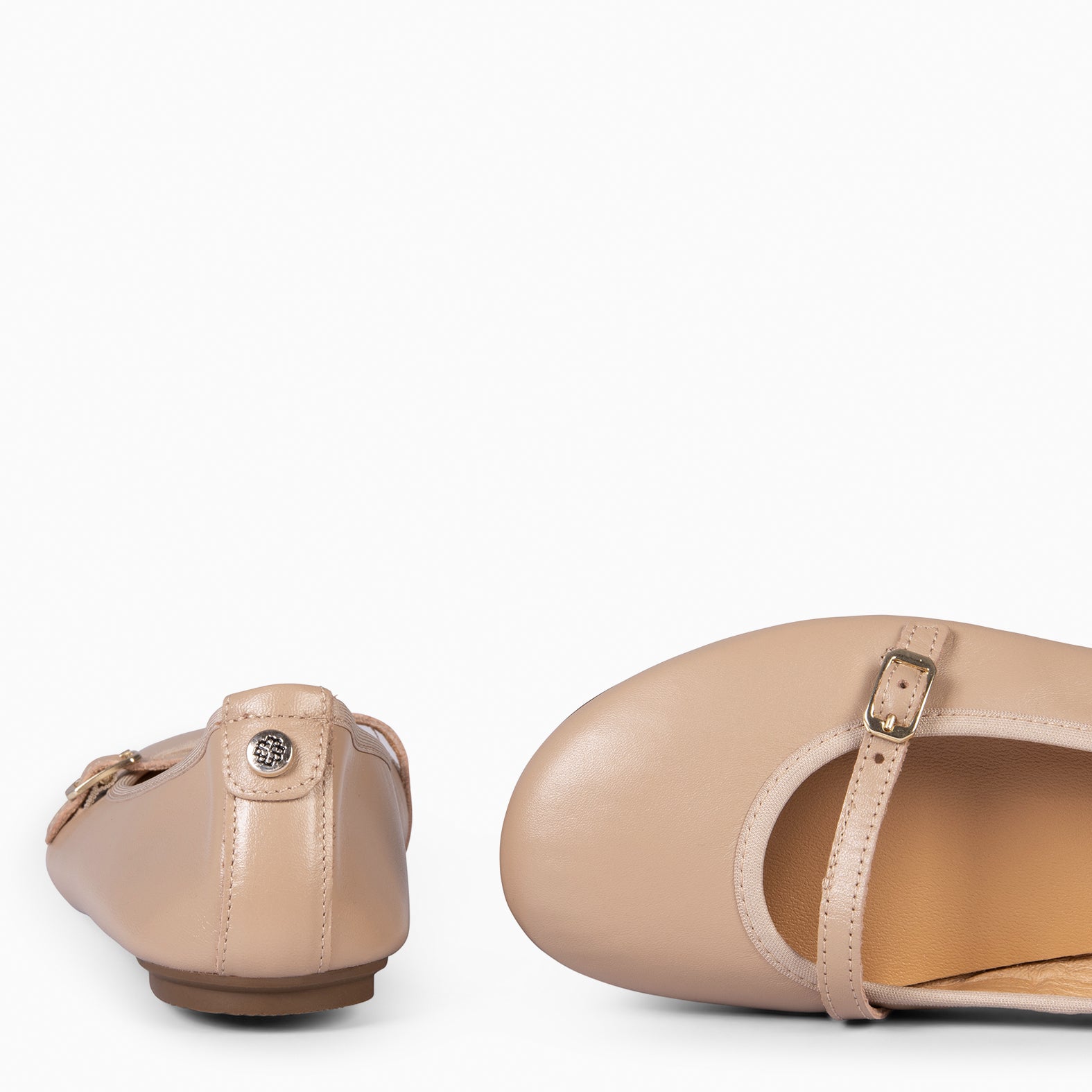 MANDY - TAUPE FLAT BALLERINA BARESOFT