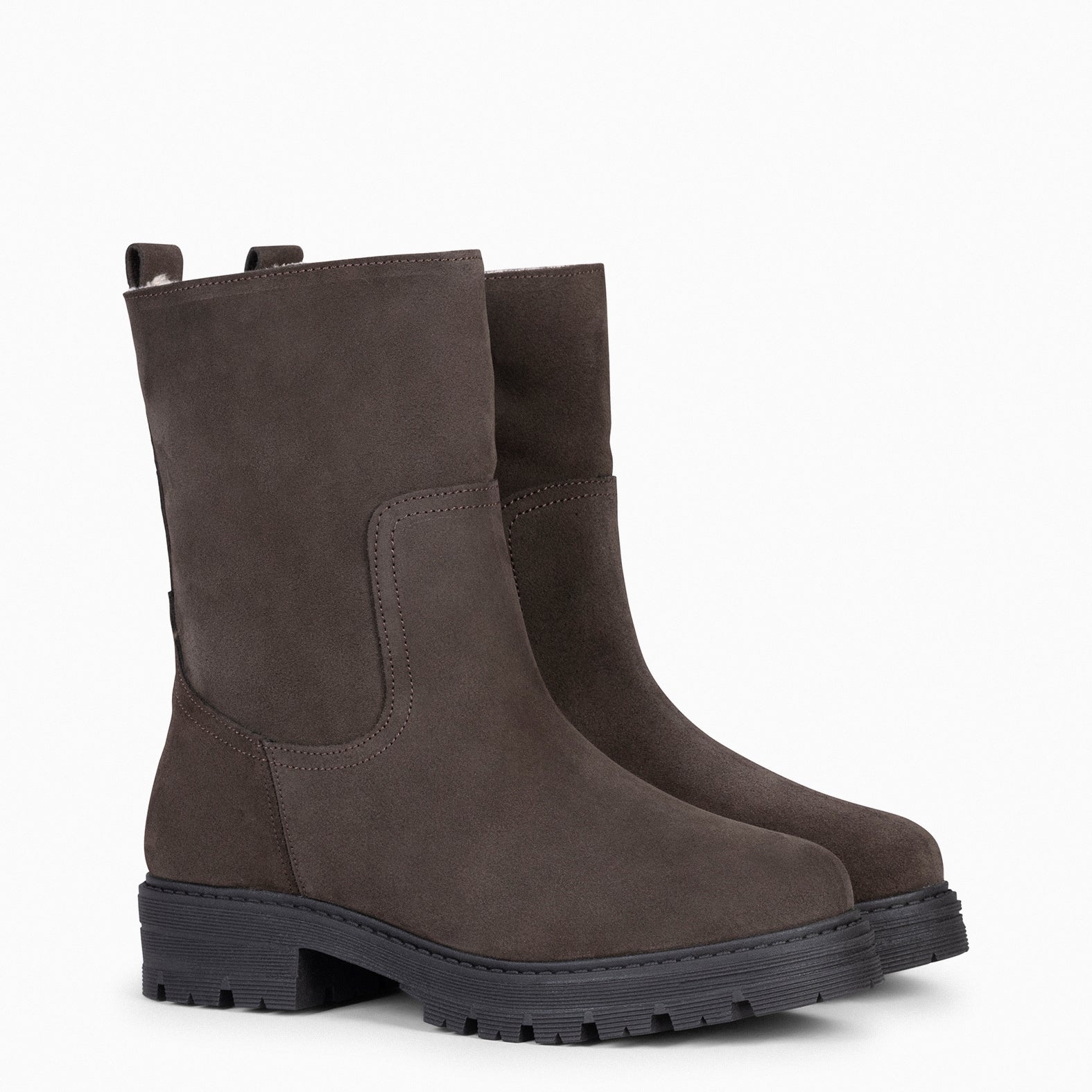 ALASKA Bottines Fourr es pour femme MARRON