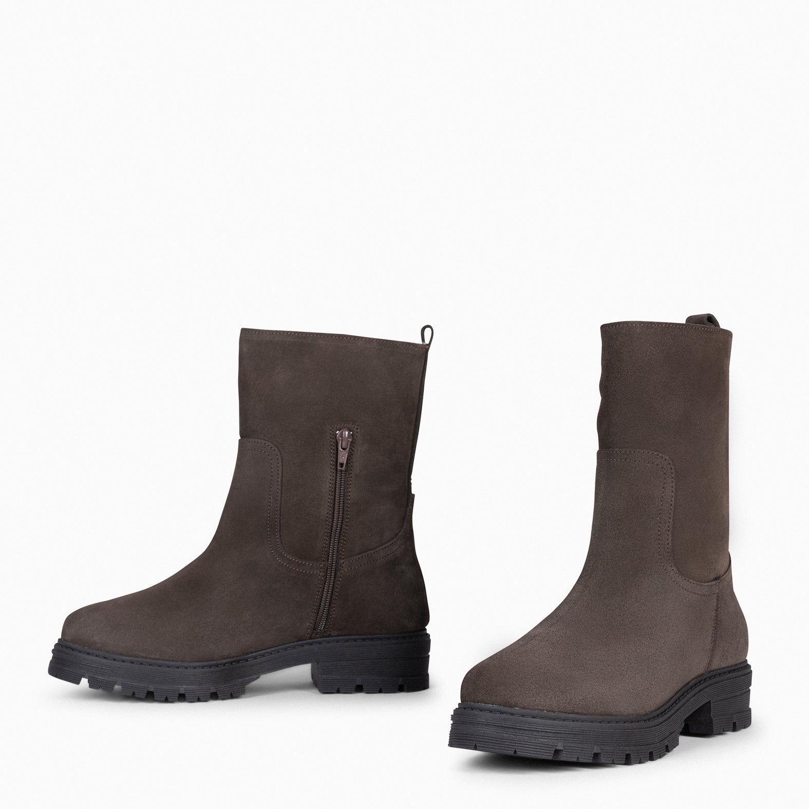 ALASKA - Botín de Mujer con Forro de Piel de Borrego MARRÓN