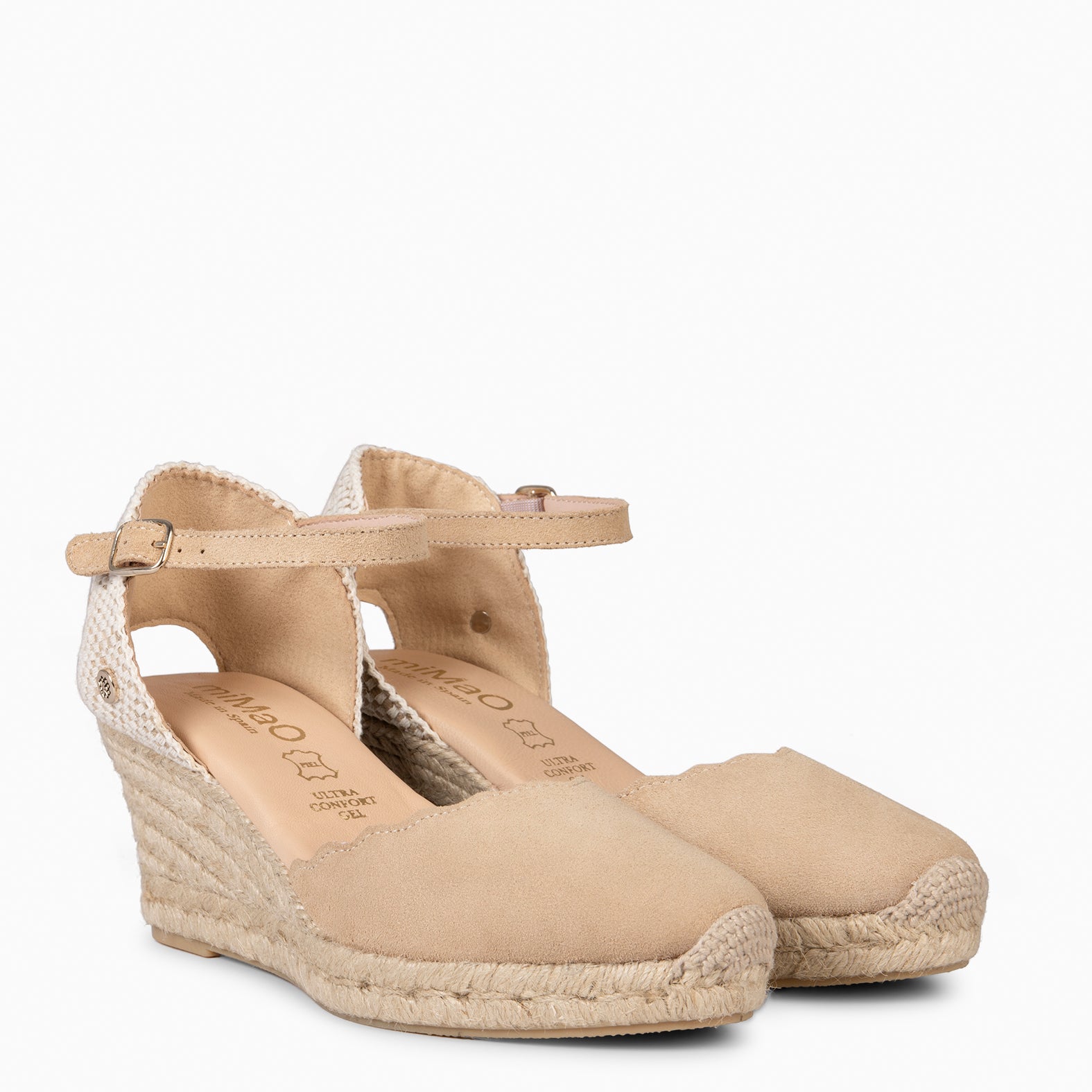 MIAMI - BEIGE SUEDE WEDGE ESPADRILLE