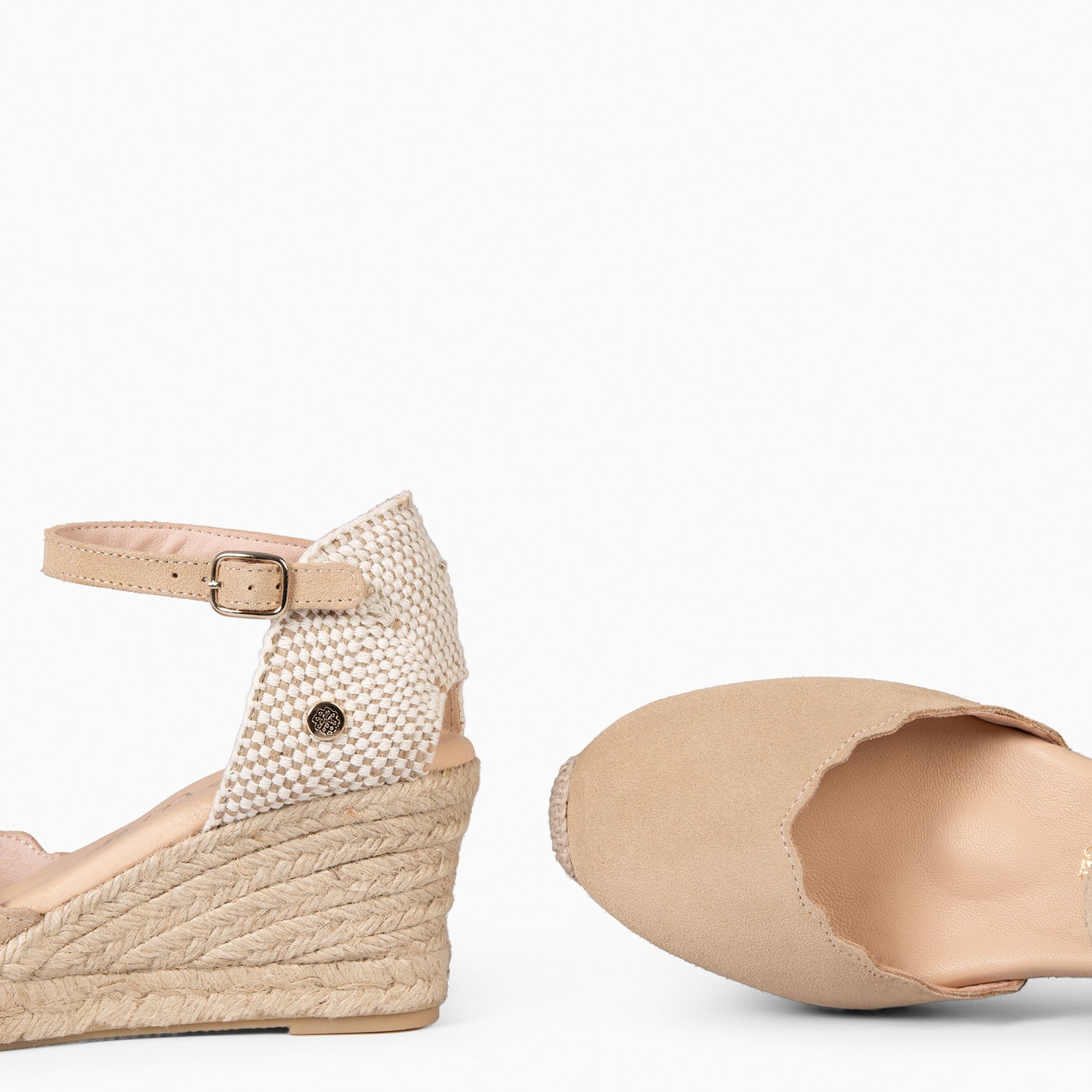 MIAMI - BEIGE SUEDE WEDGE ESPADRILLE