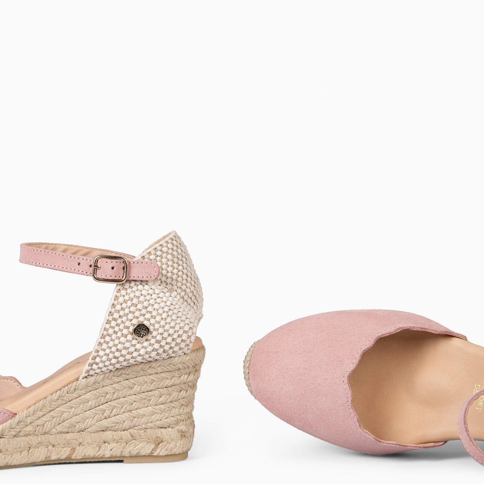 MIAMI - NUDE SUEDE WEDGE ESPADRILLE