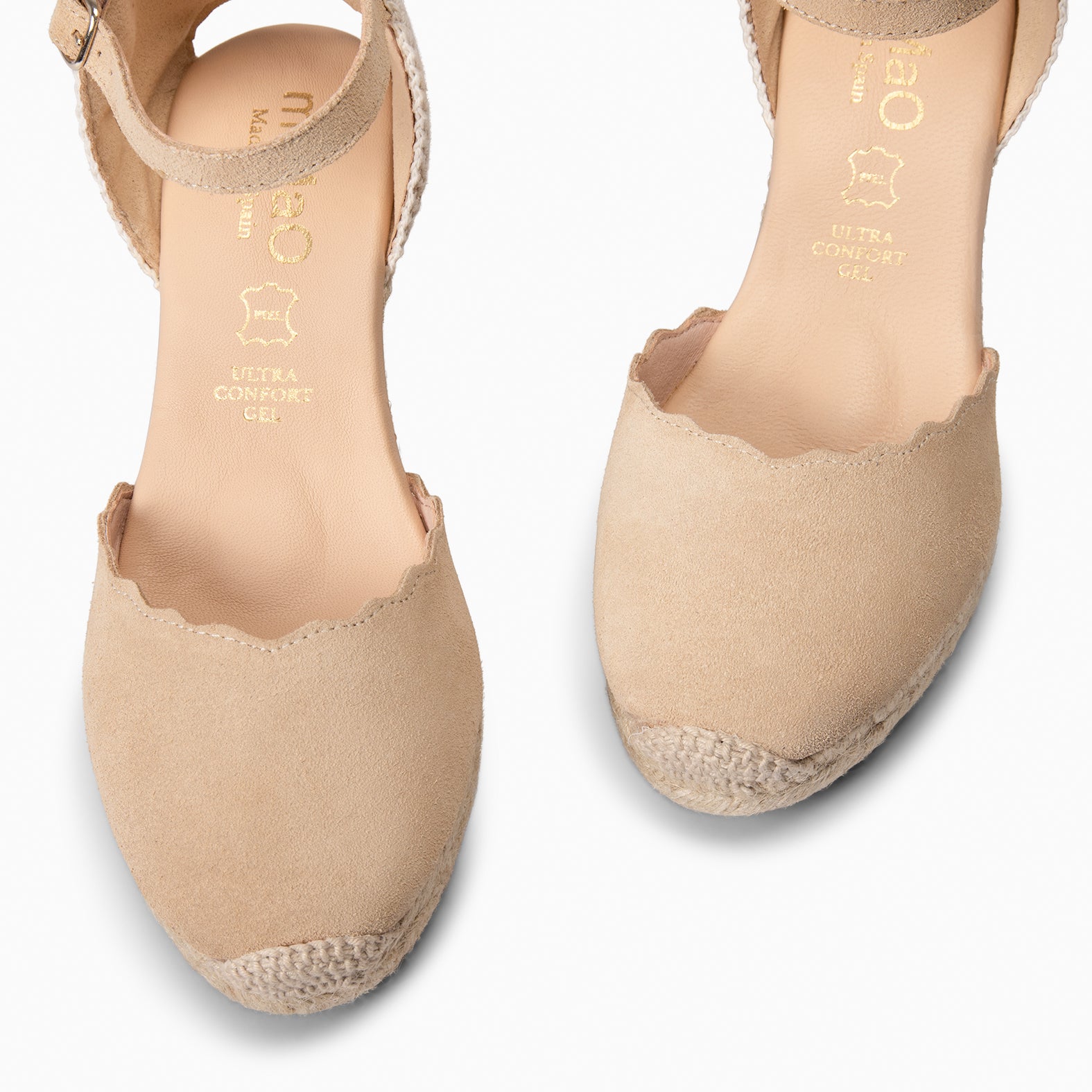 MIAMI - BEIGE SUEDE WEDGE ESPADRILLE