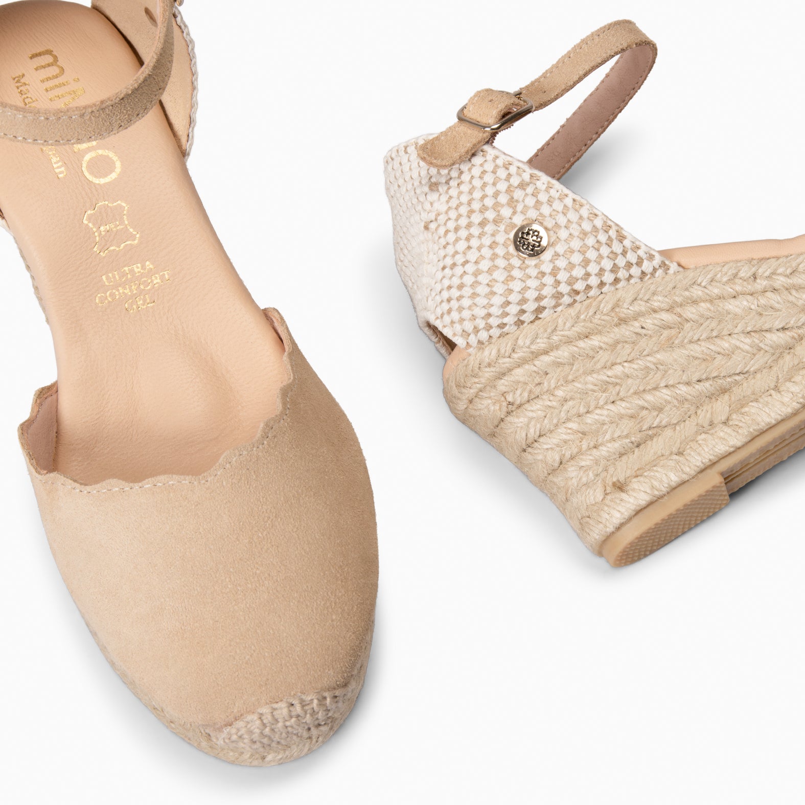 MIAMI - BEIGE SUEDE WEDGE ESPADRILLE