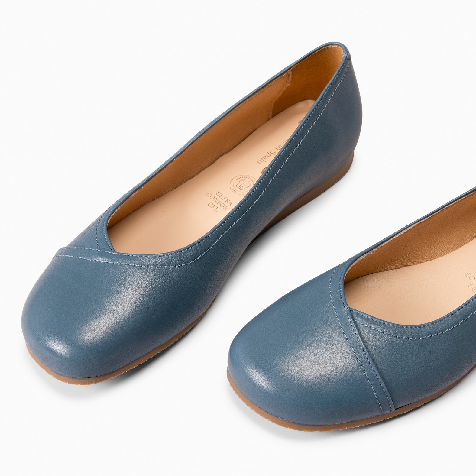 PLUMA – Ballerines Baresoft en cuir BLEU
