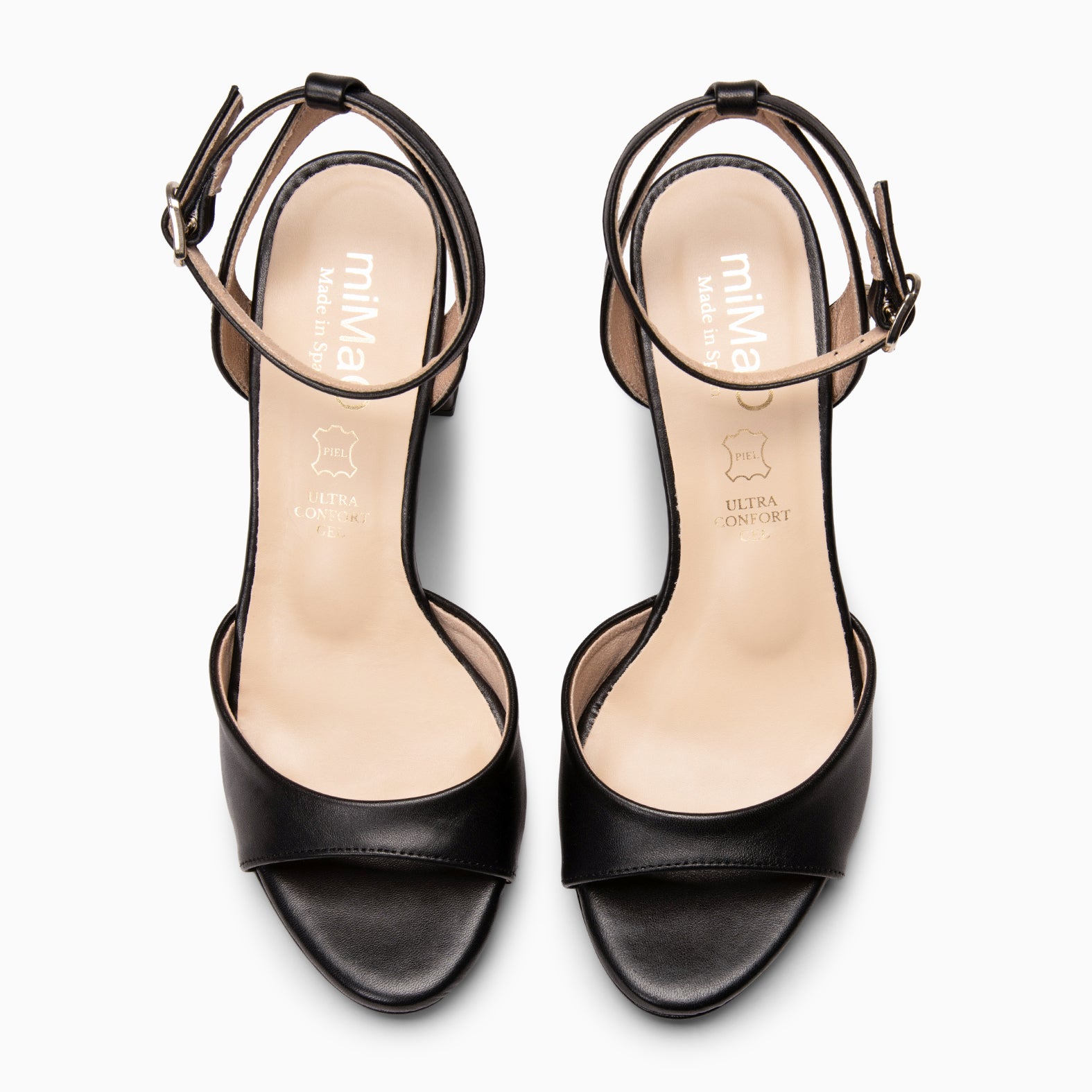 DALIDA - Sandalias de tacón ancho destalonado NEGRO